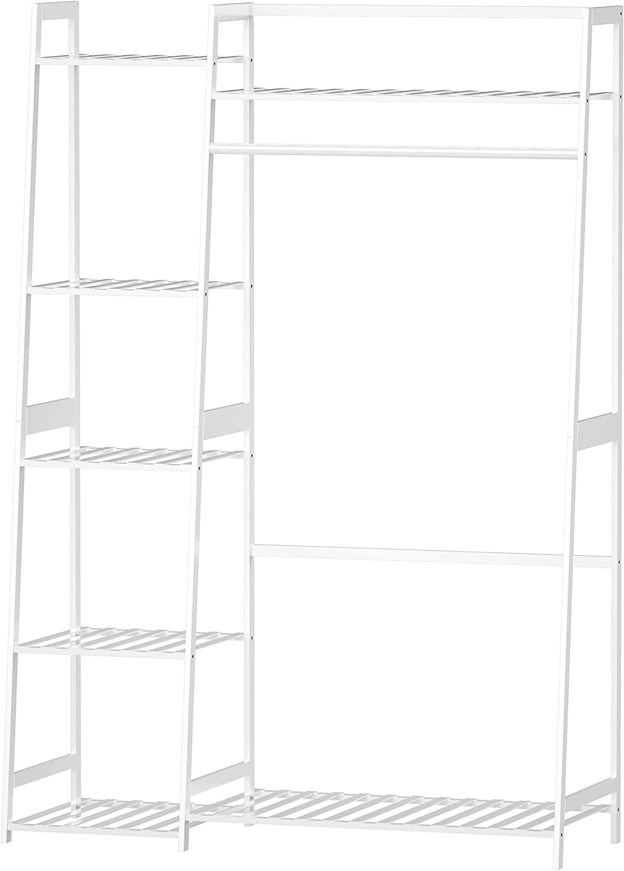 Wrightmaster White Wood Clothing Rack, Freestanding, 59-in Height