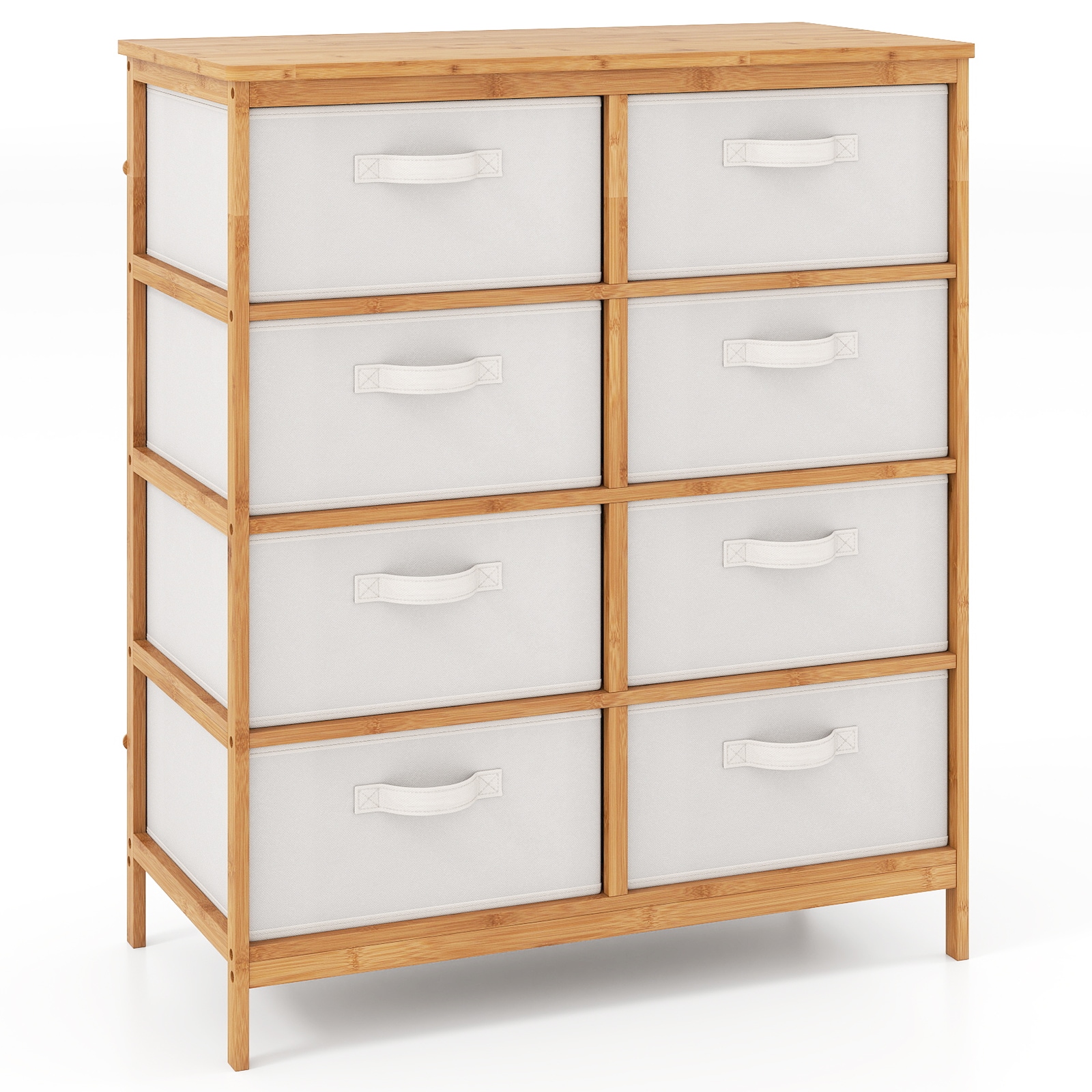 beige fabric dresser Volenca 8-Drawer Bamboo with Removable Bins 37-in Bedroom Storage Natural in the Dressers department at ikea storemolla dresser