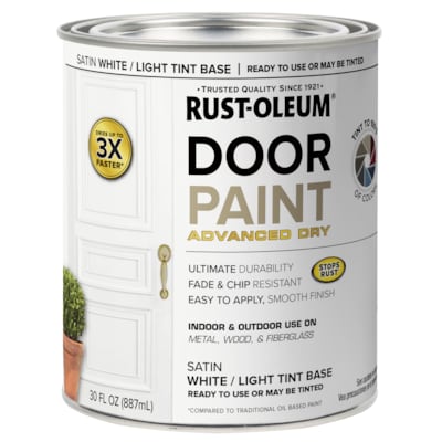 Rust-Oleum 369383 Stops Rust Door and Trim Paint, Satin Black, 1 Quart –  Toolbox Supply