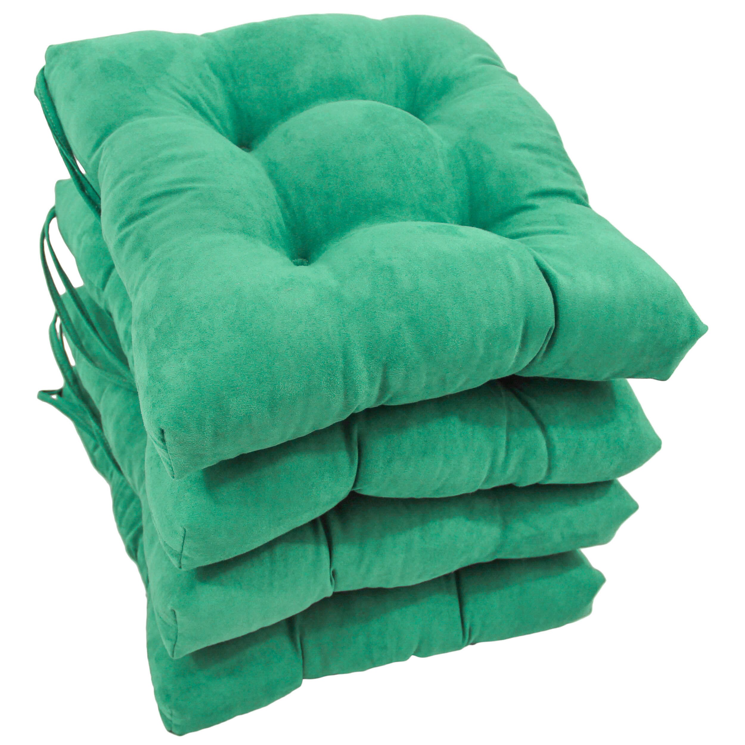 Blazing Needles 916X16SQ-T-4CH-MS-EM Emerald Chair Cushion
