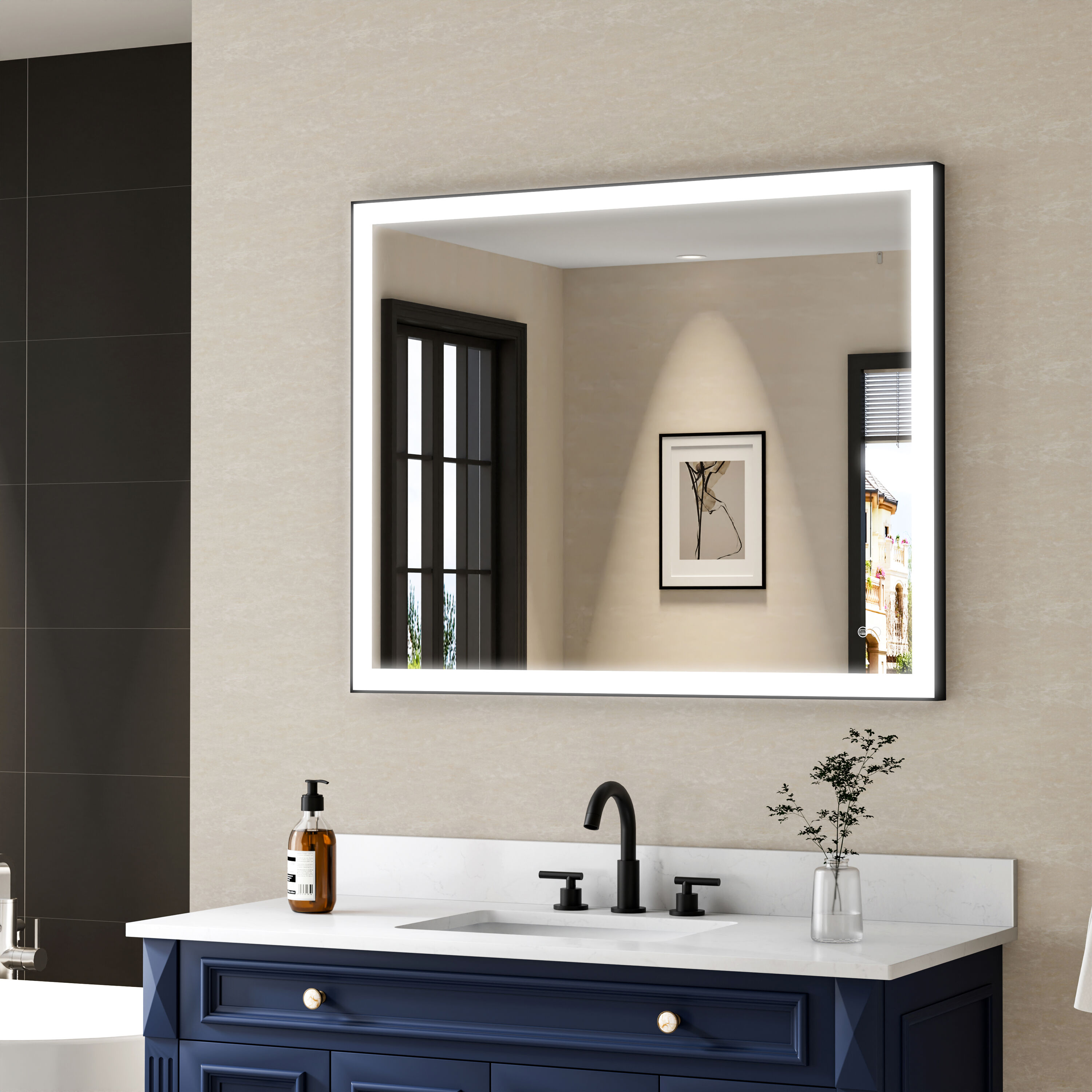 WELLFOR W5FM4032MB Framed-Bath-Mirrors - View #4