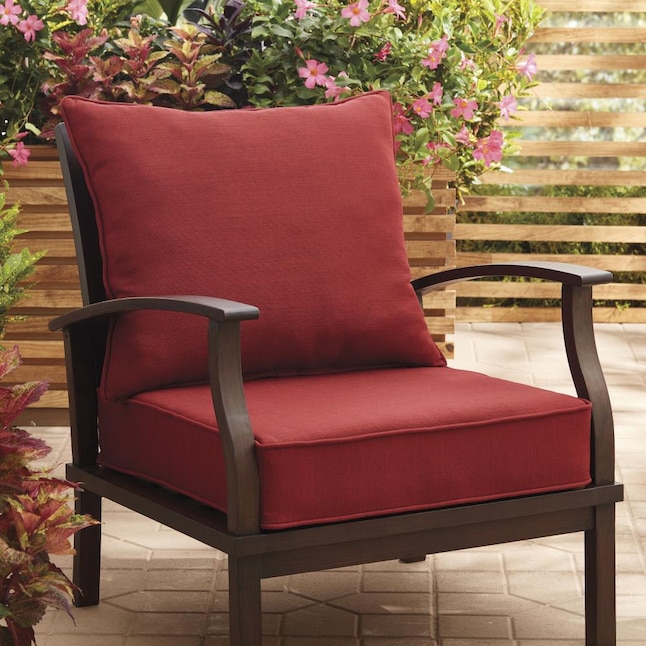 Deep Seat Patio Chair Cushion, Allen And Roth Red Patio Cushions Clearance