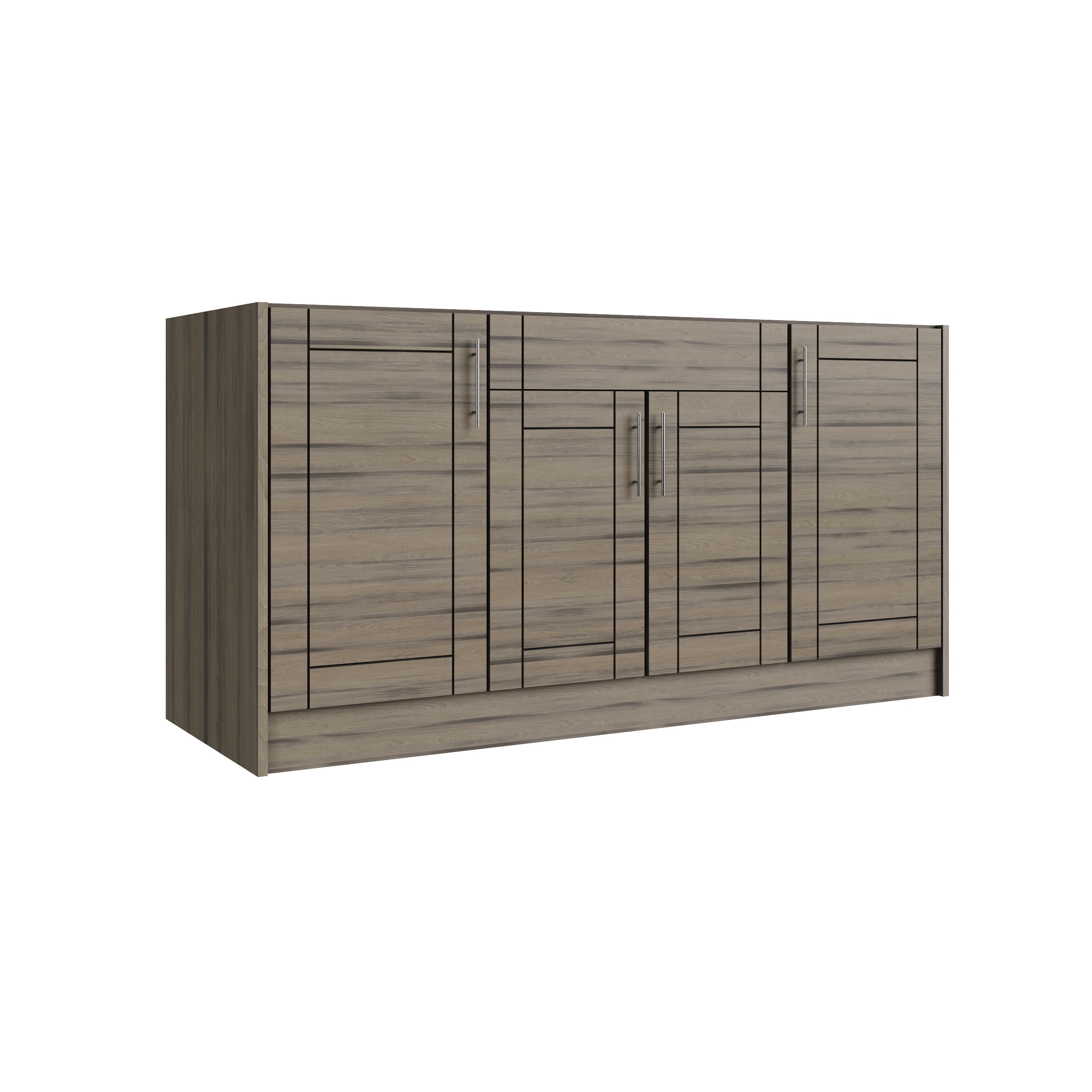 WeatherStrong WSE66SB-SWD Sanibel 3 -Piece 67.25-in W x 25.5-in D x 34.5-in H Modular Outdoor Kitchen Set