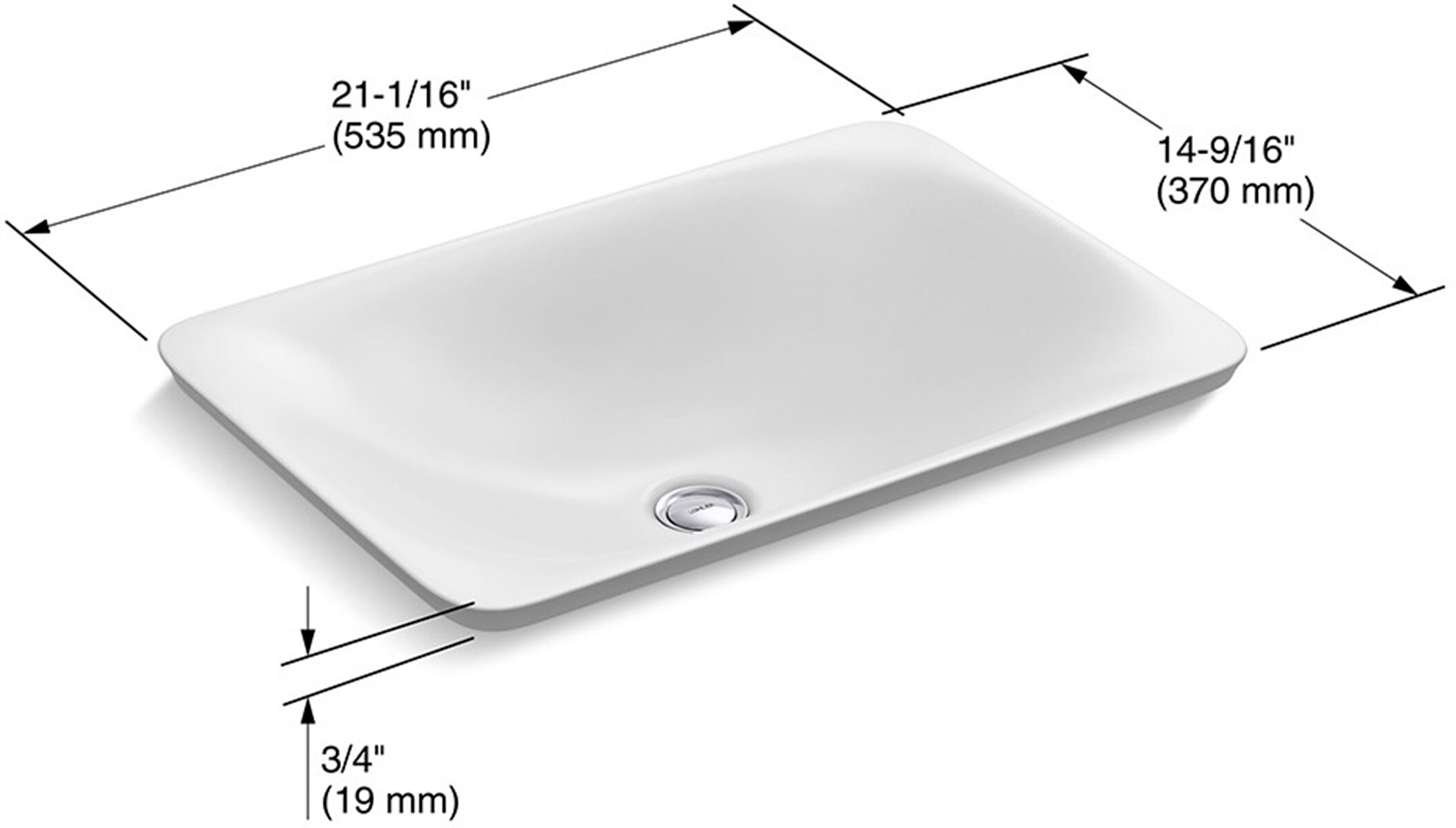 KOHLER 7799-0 Bath-Sink - View #2