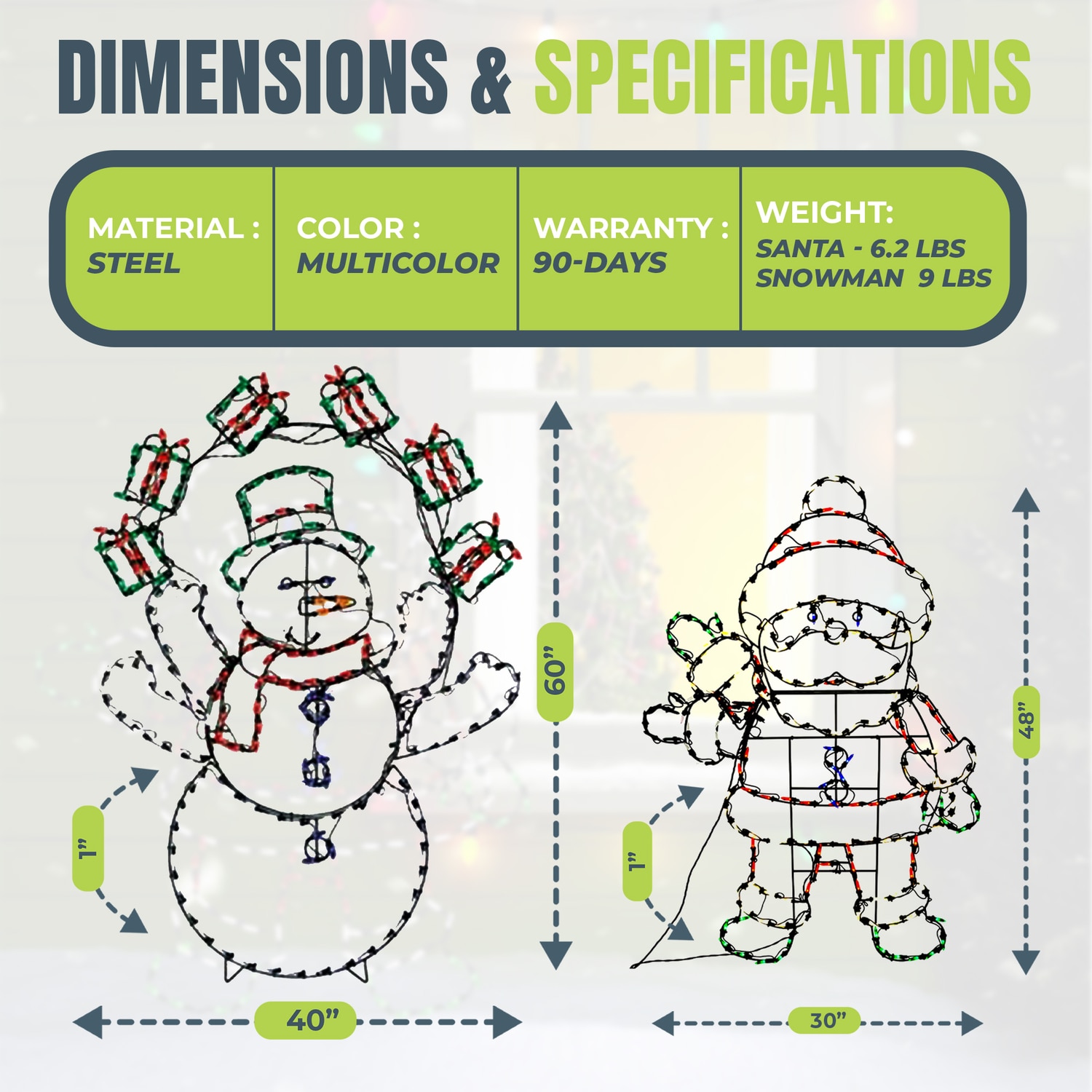 ProductWorks 310698 Table-Christmas-Decorations - View #3
