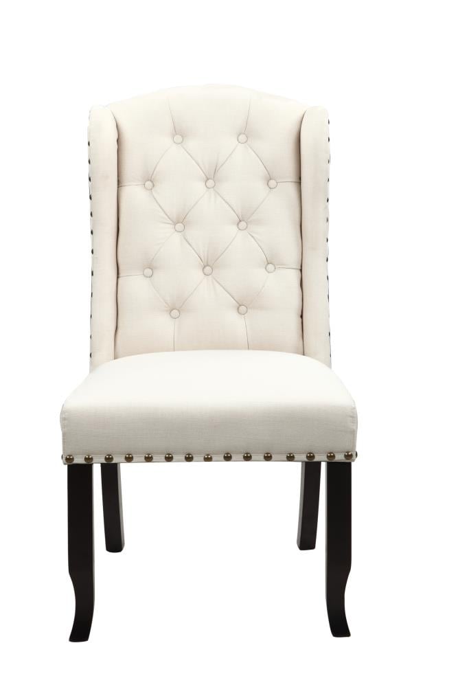 Chic Home Design FDC9083-LW Set of 2 Shira Contemporary/Modern Linen Upholstered Dining Side Chair (Wood Frame)