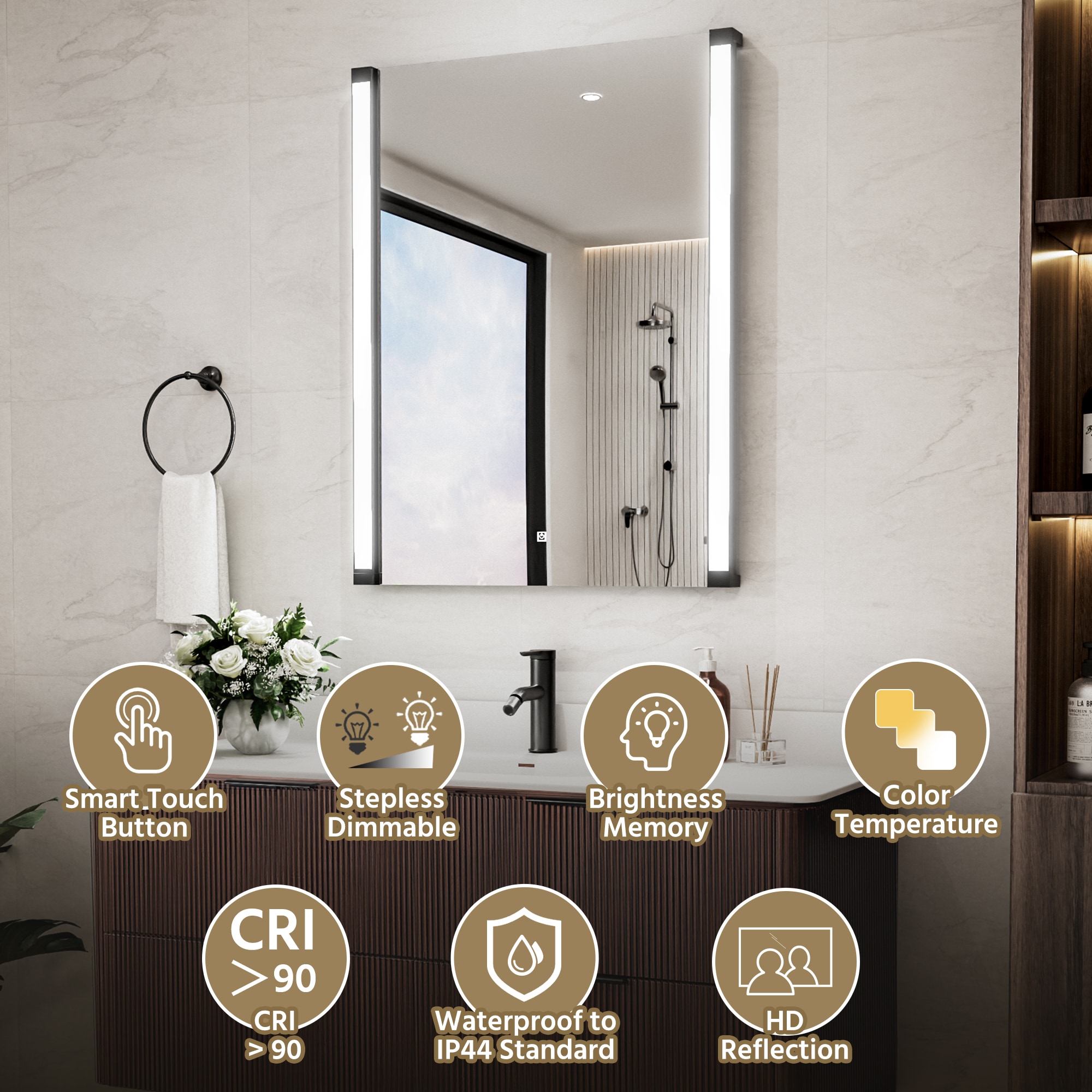 Forclover JEV21-2836 Framed-Bath-Mirrors - View #2