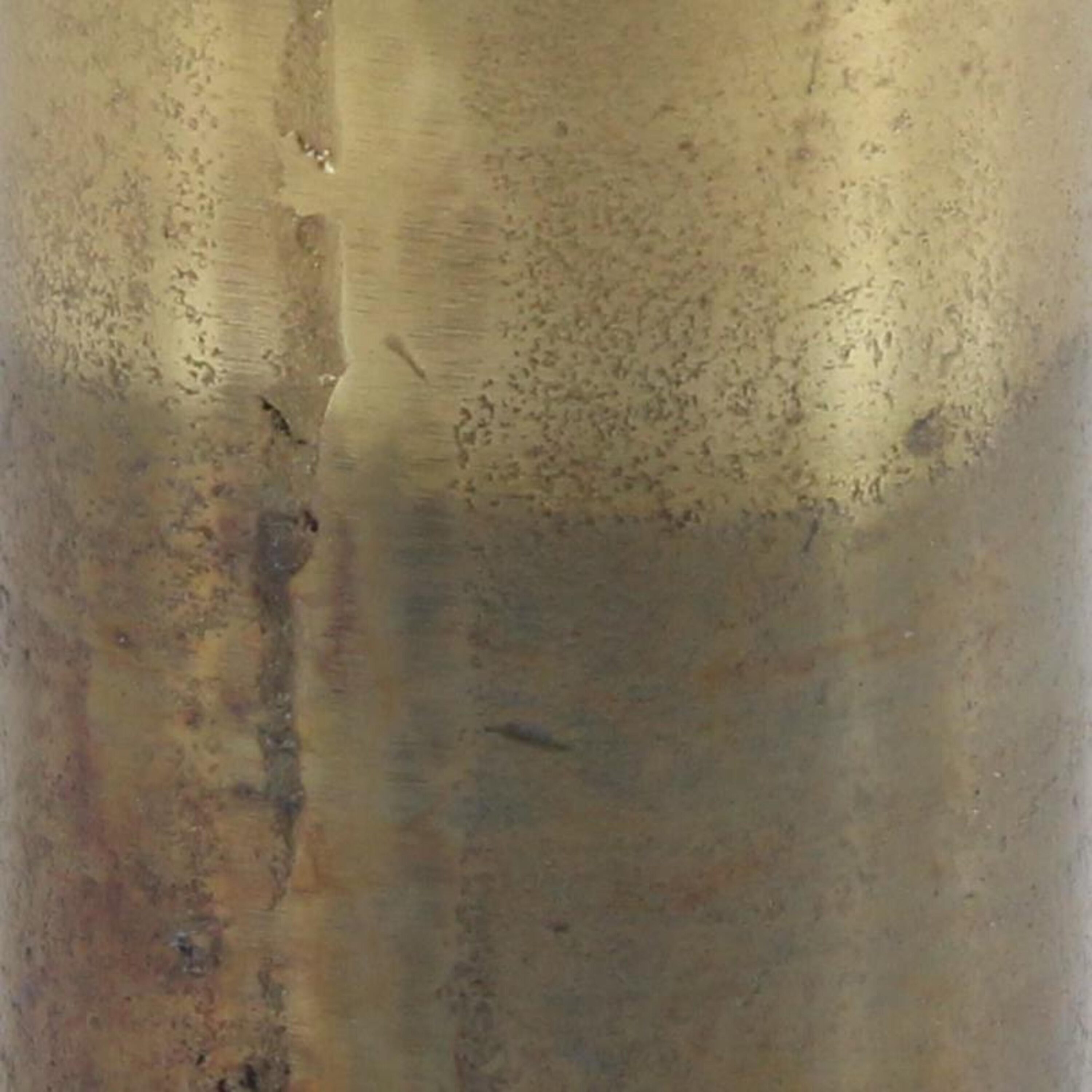 Modern Gold and Brown Aluminum Cylinder Vase