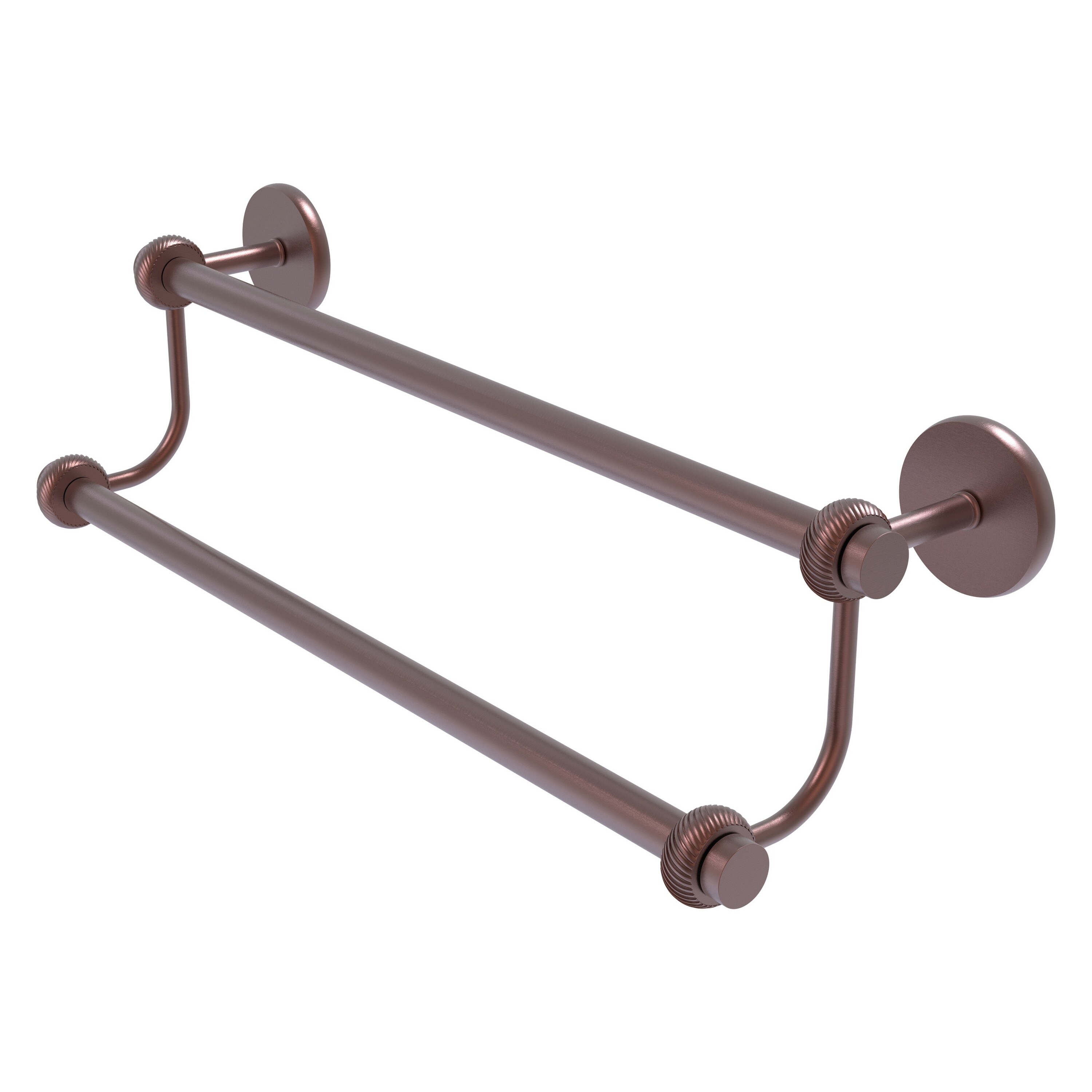 Allied Brass 7272T/36-CA Satellite Orbit Two 36-in double Antique Copper Wall mount Double Towel Bar