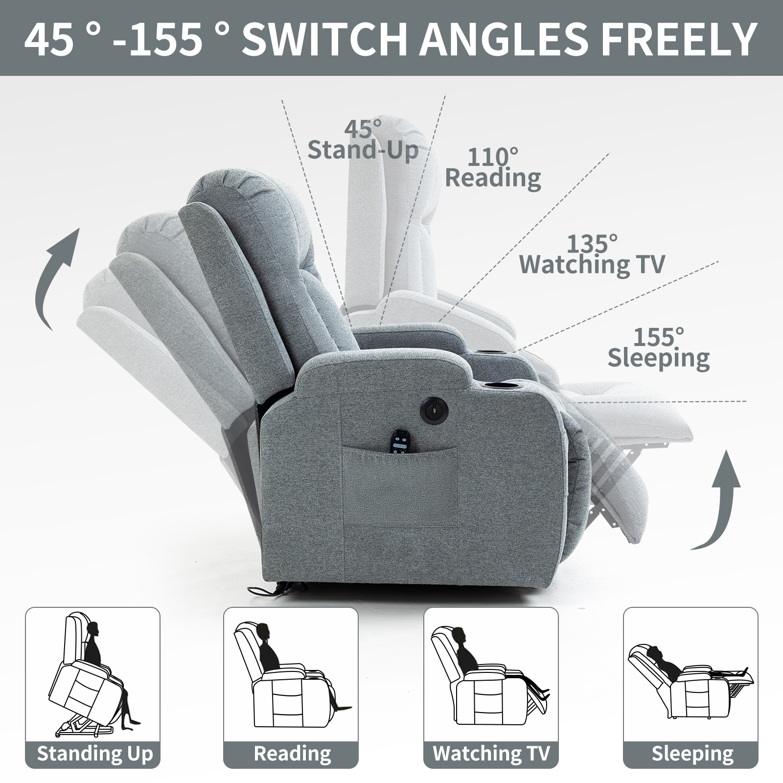 BWE A-9SOFA-05-GY Sofas-Loveseats - View #6