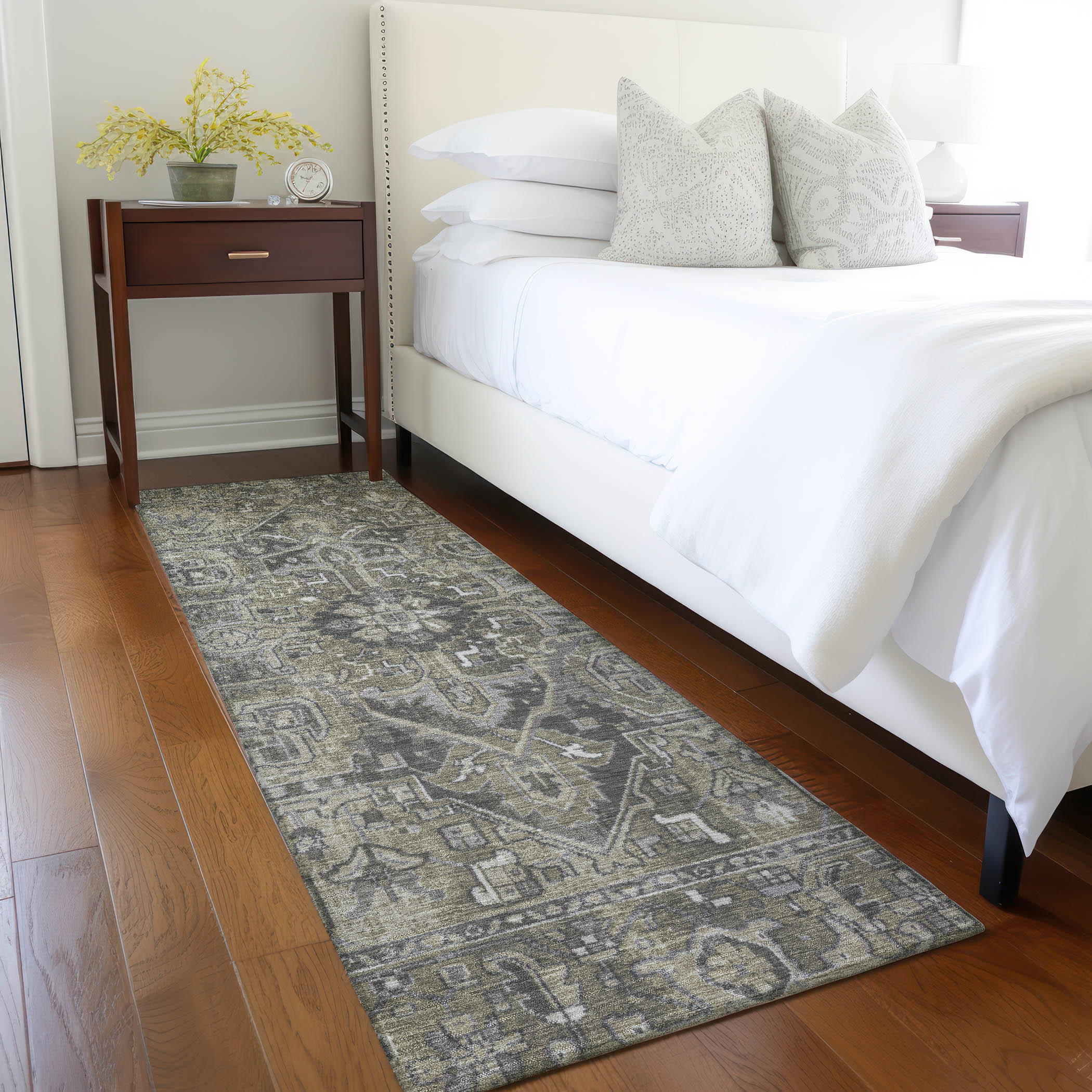 Addison Rugs ACN570TP2X8 Chantille ACN570TP 2 x 7 (ft) Polyester Taupe Rectangular Indoor/Outdoor Geometric Oriental Machine washable Area rug