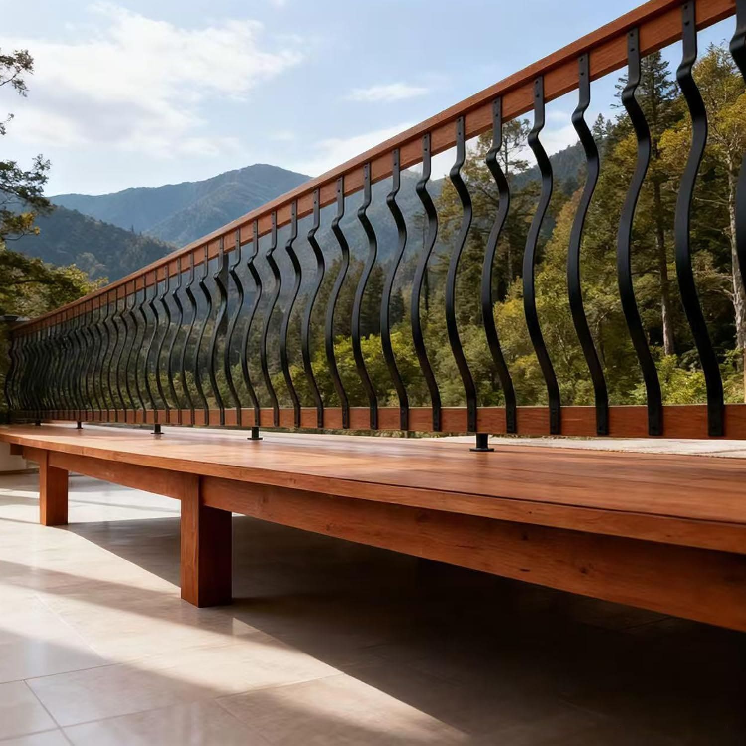 Etokfoks 60 Pack 29.5 Inch Heavy Duty Metal Deck Balusters with Screws ...