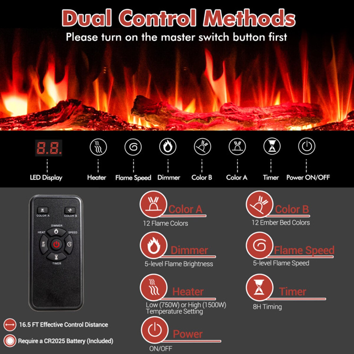 Clihome CL--10166 Electric-Fireplaces - View #7