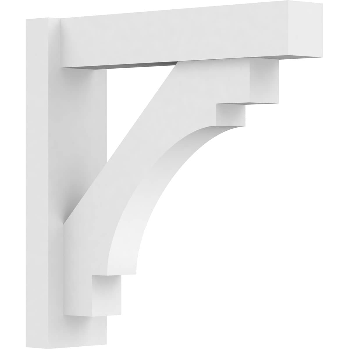 Ekena Millwork OUTP05X20X20MRC05 5-in W X 20-in D X 20-in H Merced Architectural Grade PVC Outlooker with Block Ends