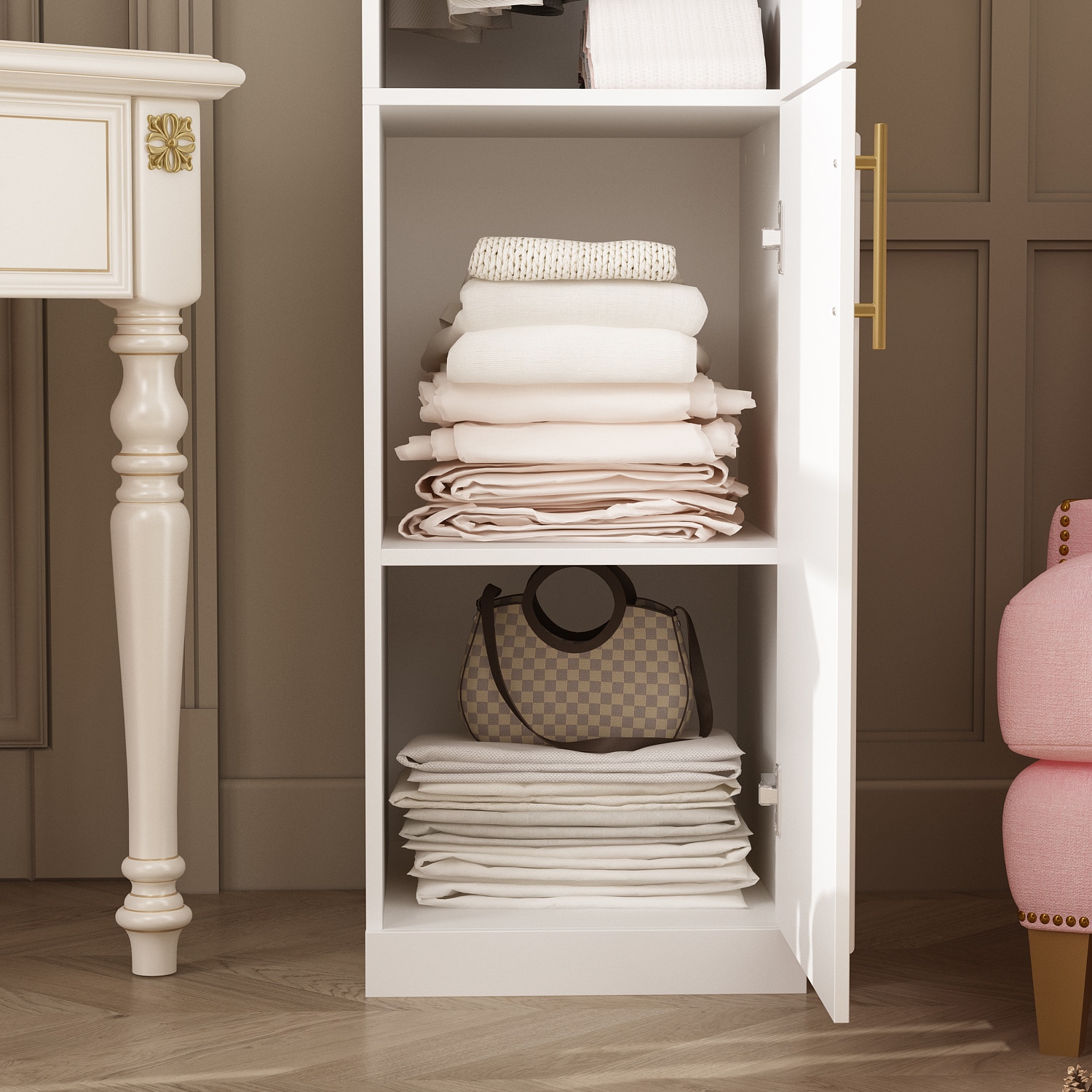 FUFU&GAGA White Armoire KF020367-01 at Lowes.com