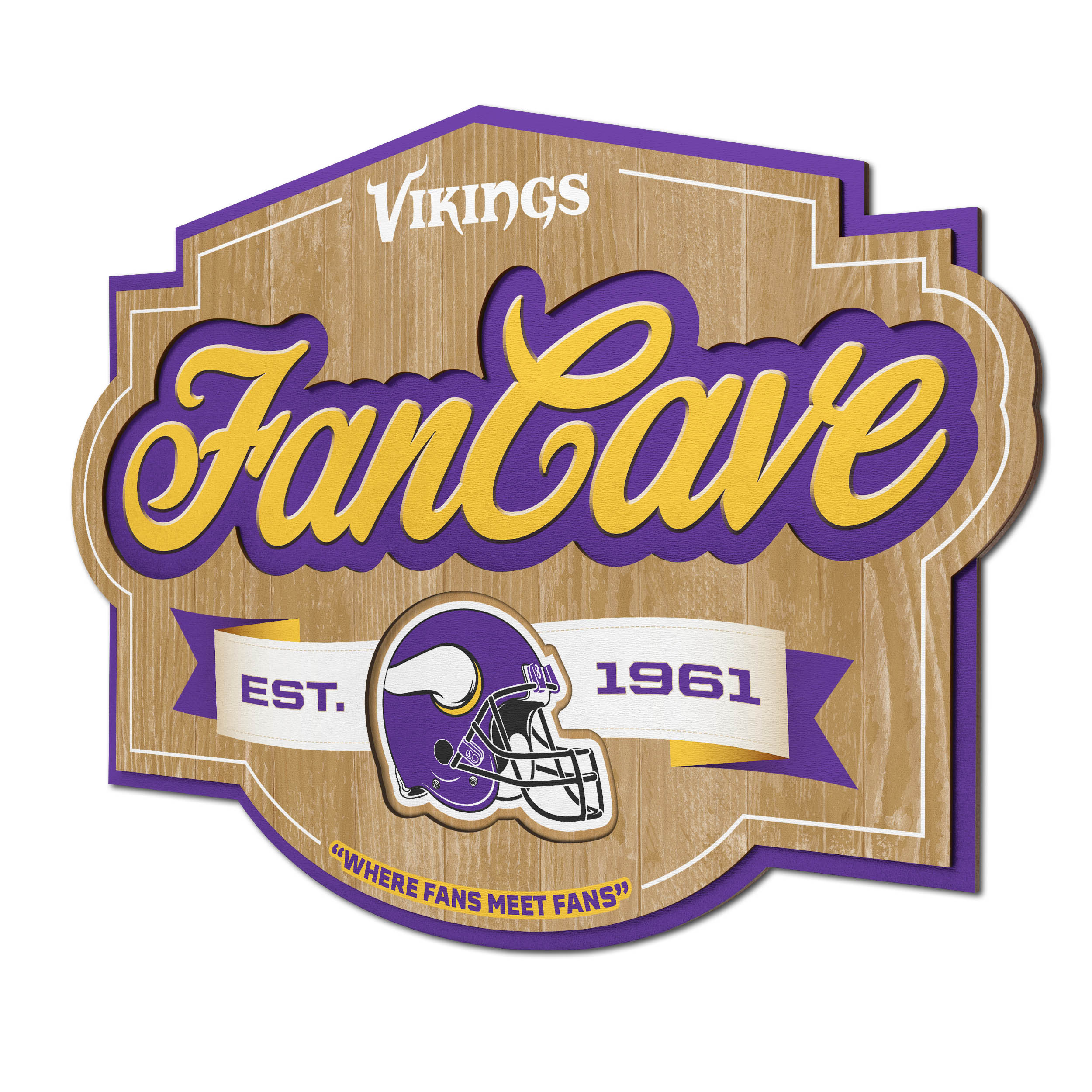 Minnesota Vikings 24 Wrought Iron Wall Art