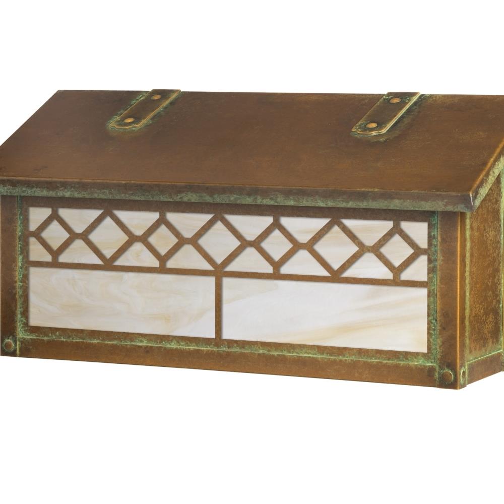 America's Finest MRCSF4268 Americas Finest Lighting AF-3072-NV-CH Window 1 Horizontal Mailbox, Champagne- New Verde