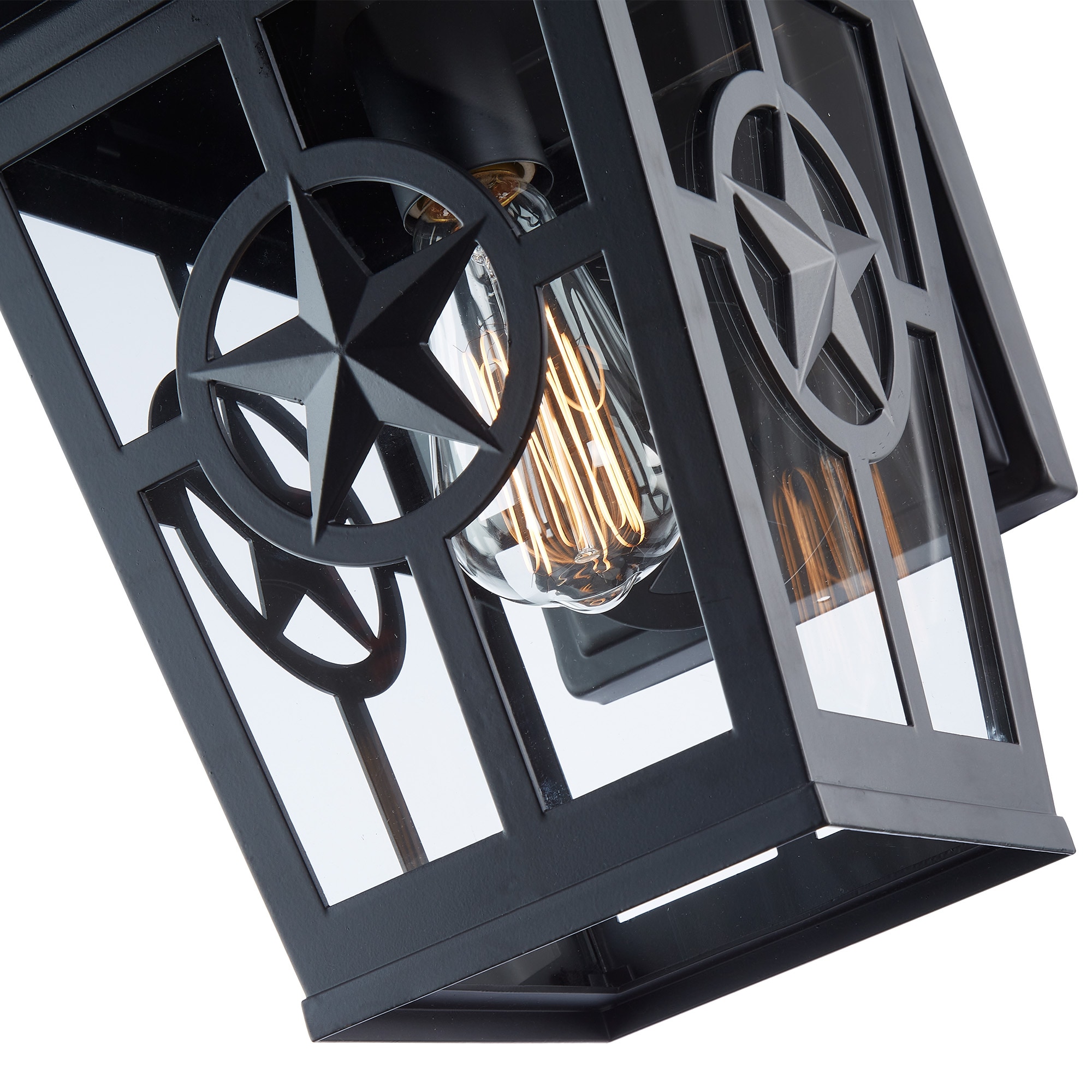 Allen + Roth Amelia 1-Light 19.3-in H Matte Black Outdoor Wall Light In ...