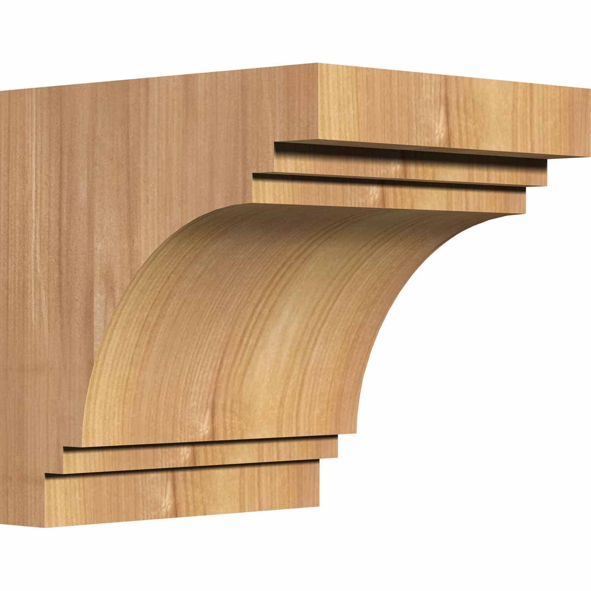 Ekena Millwork COR06X06X06PEC00SWR 5.5-in x 6-in x 6-in Pescadero Unfinished Western red cedar Wood Paintable/Stainable Corbel