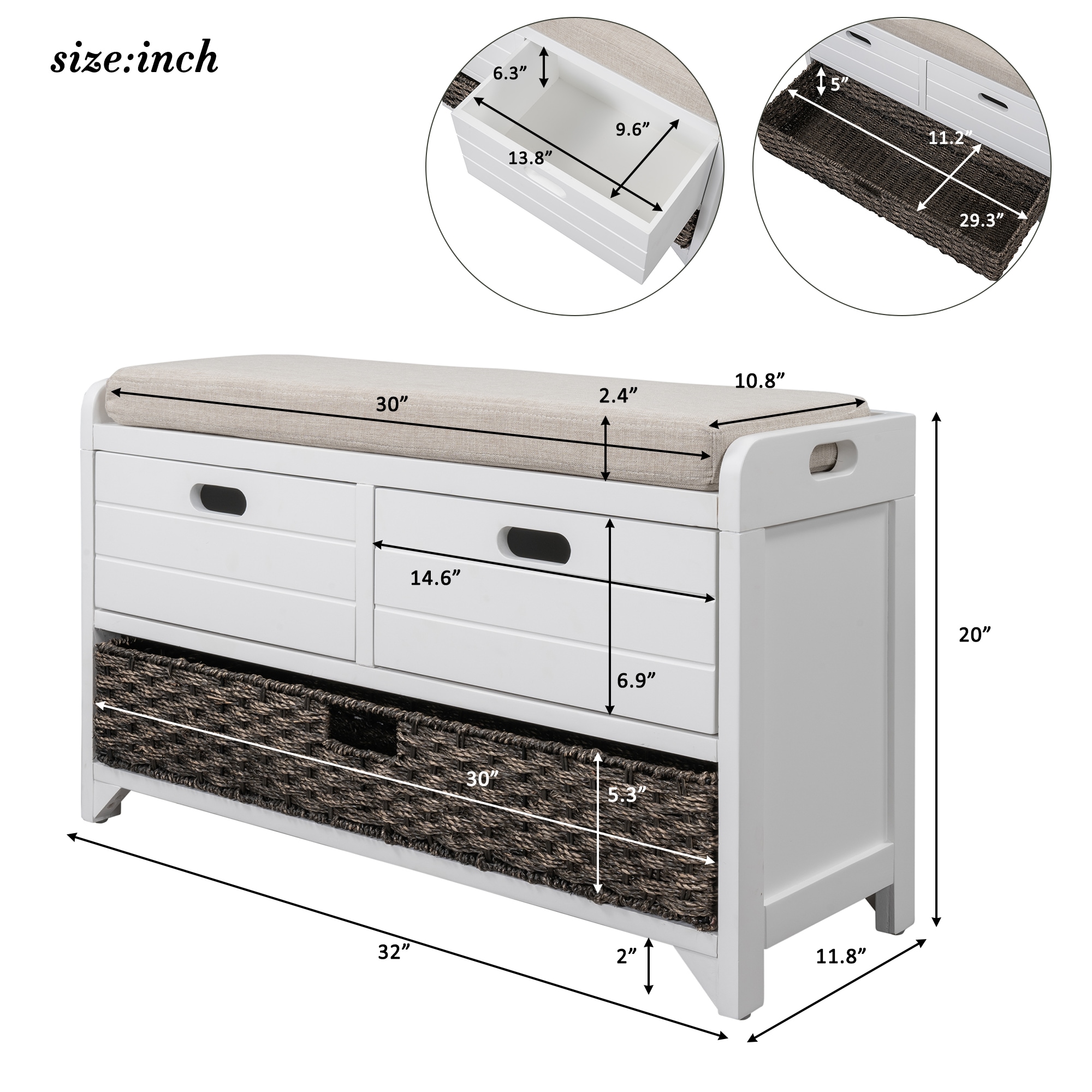 ModernLuxe WF199578AAK bench - View #2