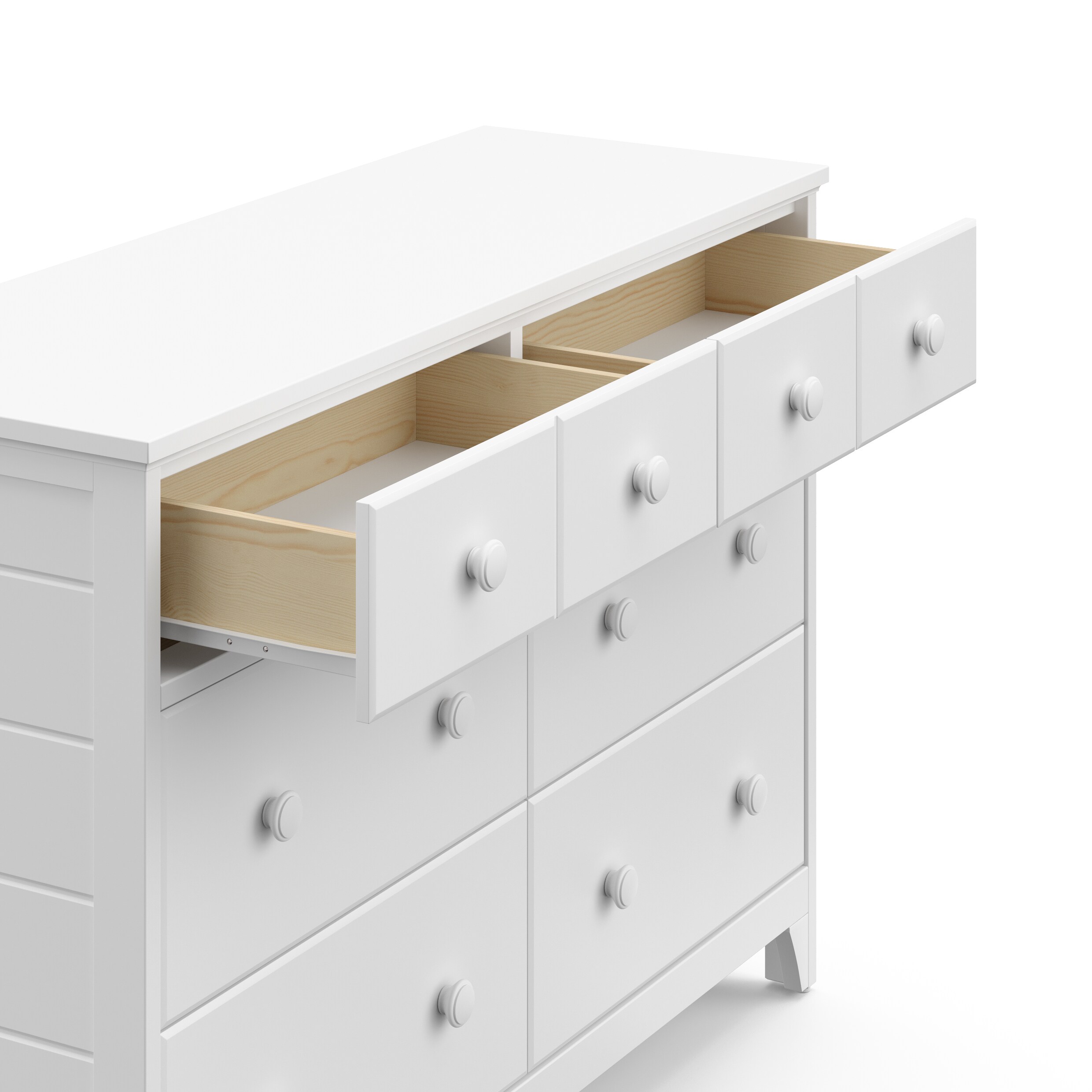 Storkcraft 6 drawer outlet dresser white