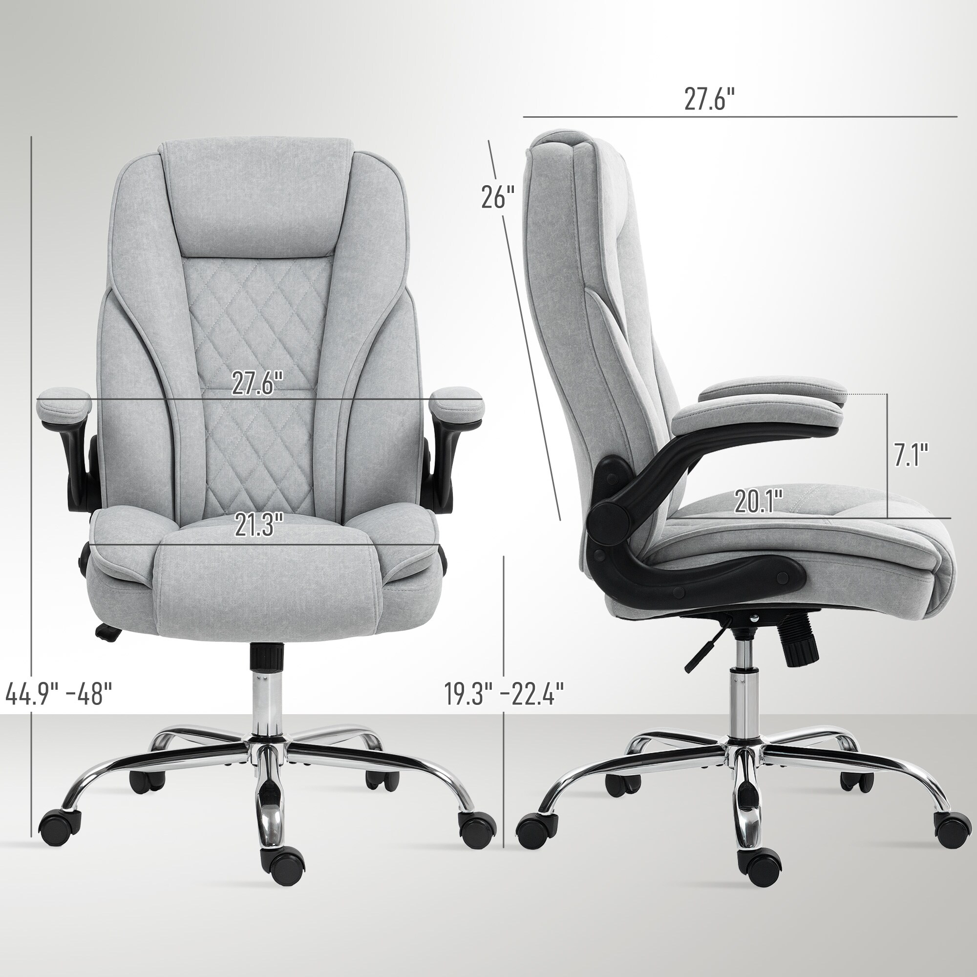 HomCom 921-799V00GY Office-Chairs - View #3