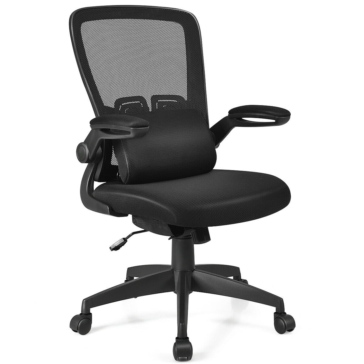 Ergonomic Desk Office Chair Black Contemporary Ergonomic Adjustable Height Swivel Mesh Desk Chair | - WELLFOR CHY-GC594DK