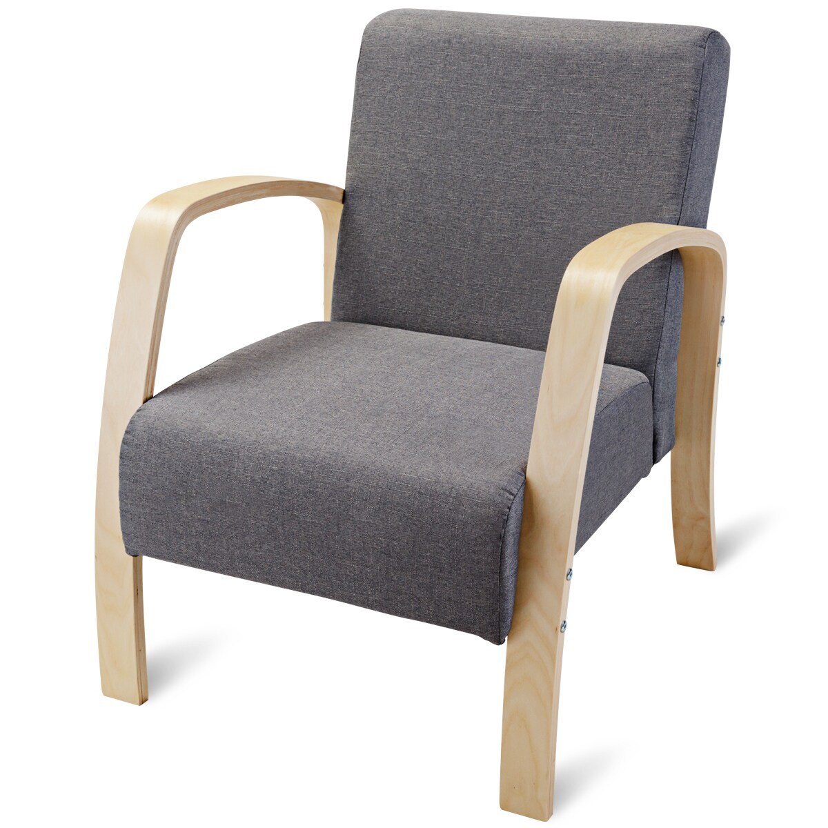 Goplus HW58564 Costway Casual Gray Contemporary Accent Chair