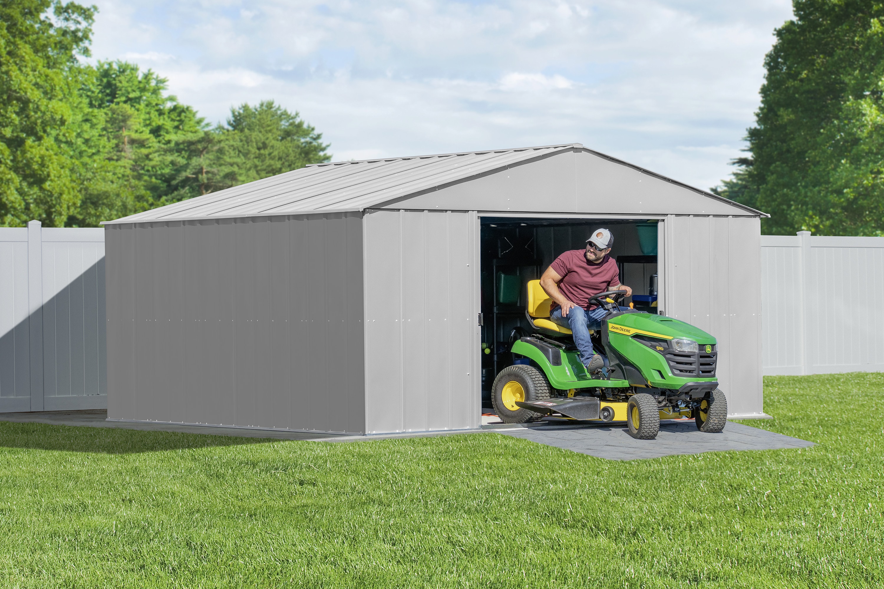 Arrow CLG1412FG 14-ft x 12-ft Classic Galvanized steel Storage Shed