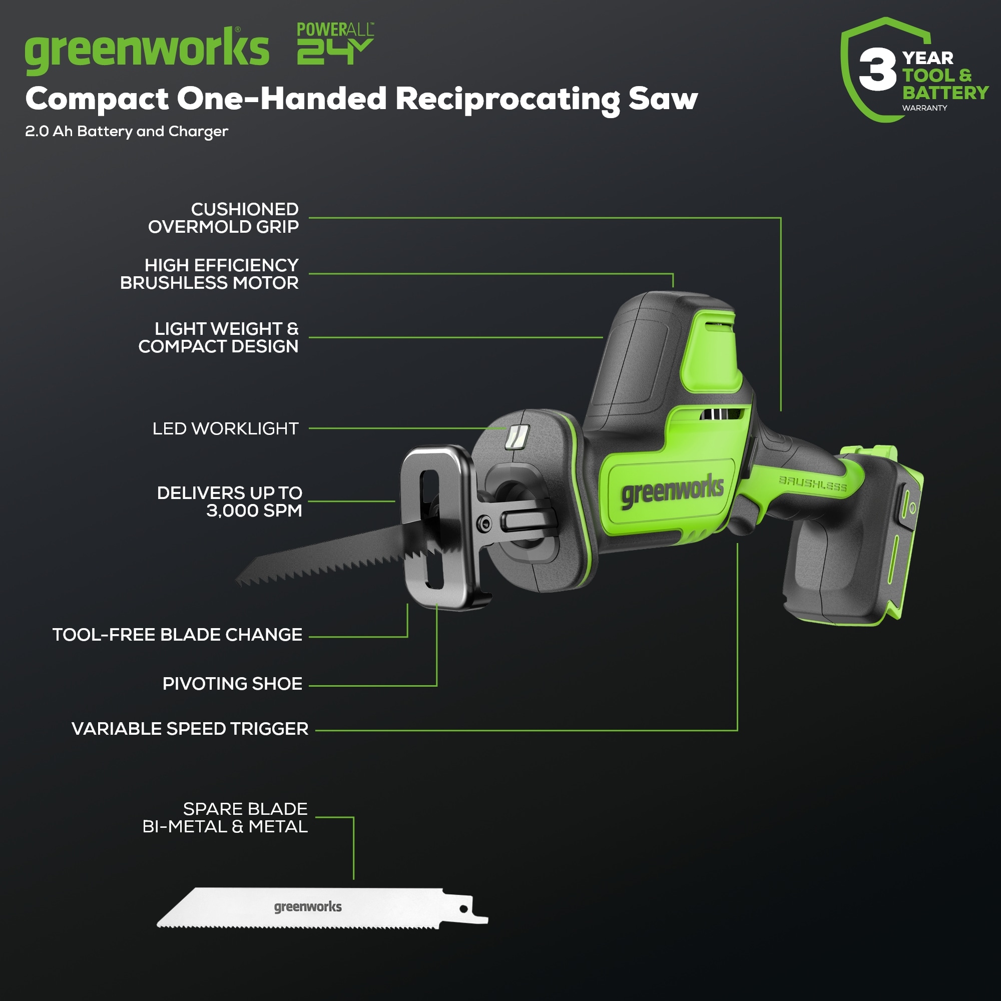 Greenworks 1201802 c100095 - View #3
