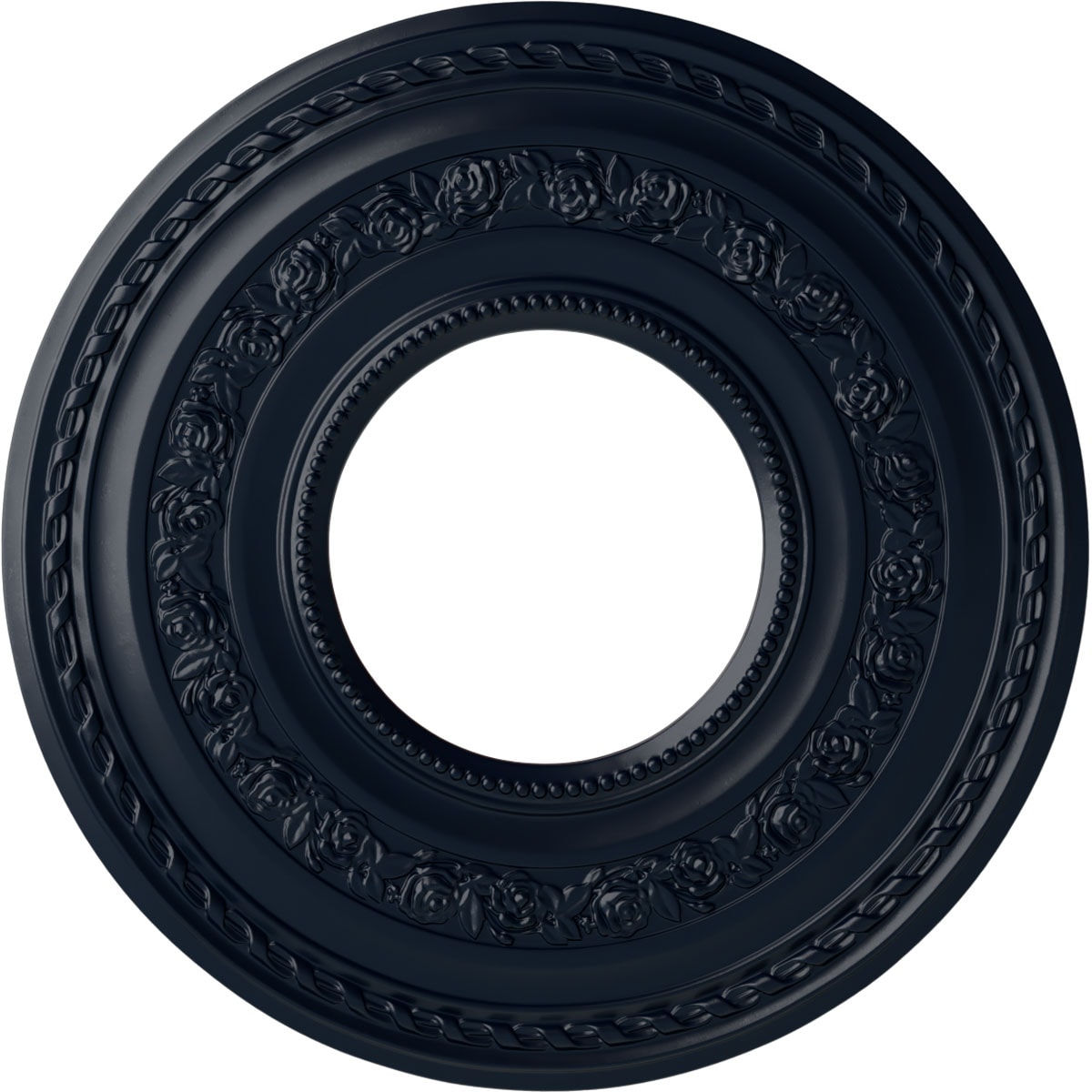 Ekena Millwork CM29ATMDF Anthony 29.375-in W x 29.375-in L Painted Midnight Dream Polyurethane Whole Ceiling Medallion