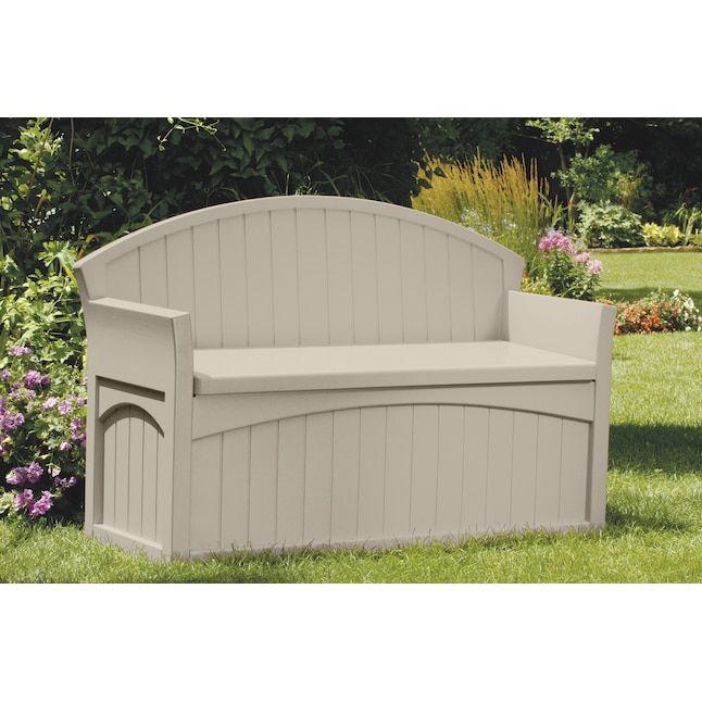 Patio Bench In The Benches, Suncast Outdoor Patio Bench Deck Box Storage Seat