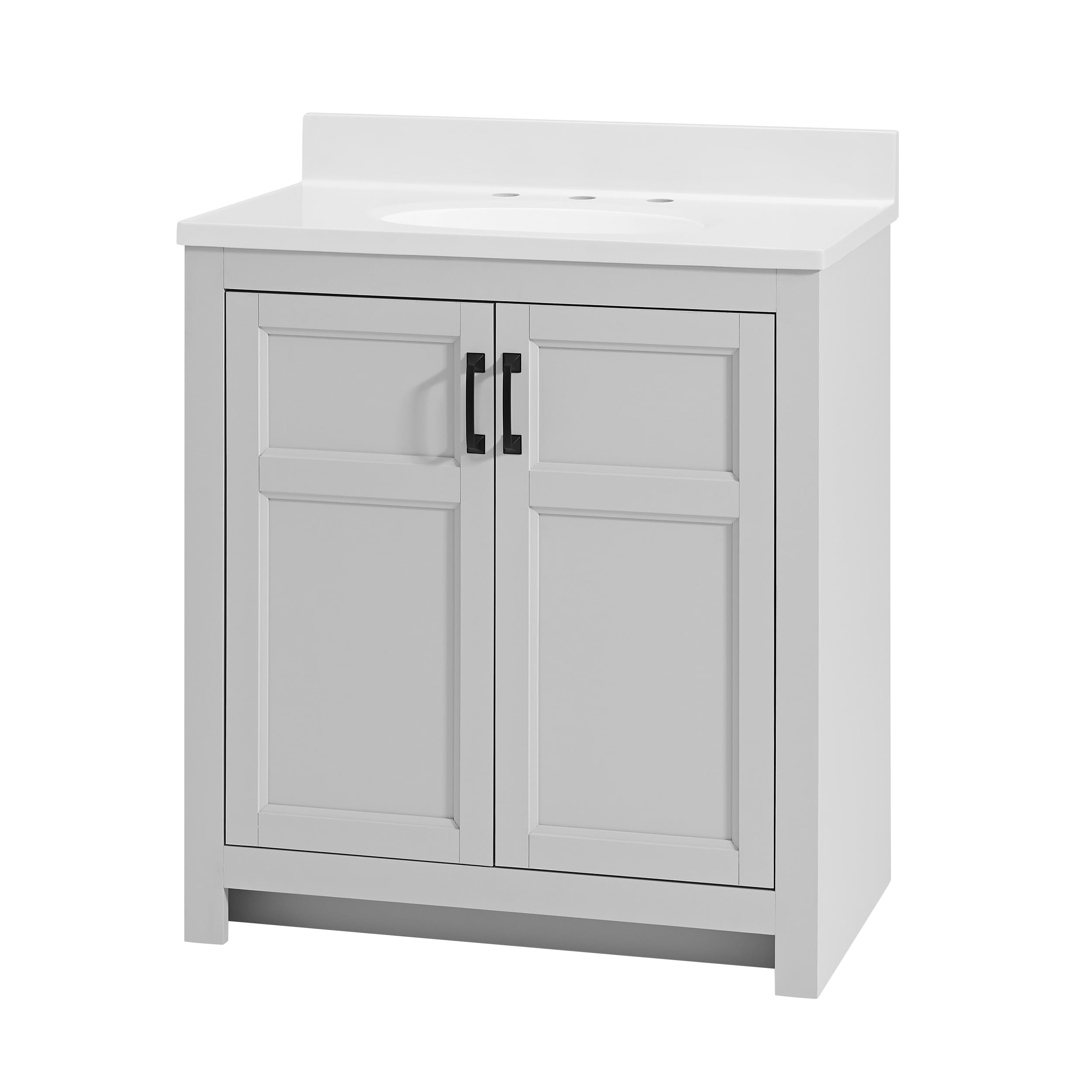 Style Selections Lowry 31-in Light Gray Single Sink Bathroom ...