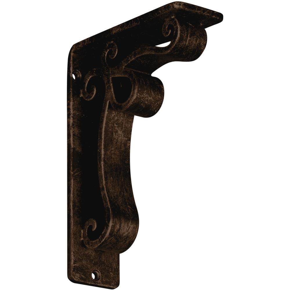 Ekena Millwork BKTM02X05X08TOLABZ Orleans 5.5-in x 2-in x 8-in Antique bronze Wrought iron Mounting bracket