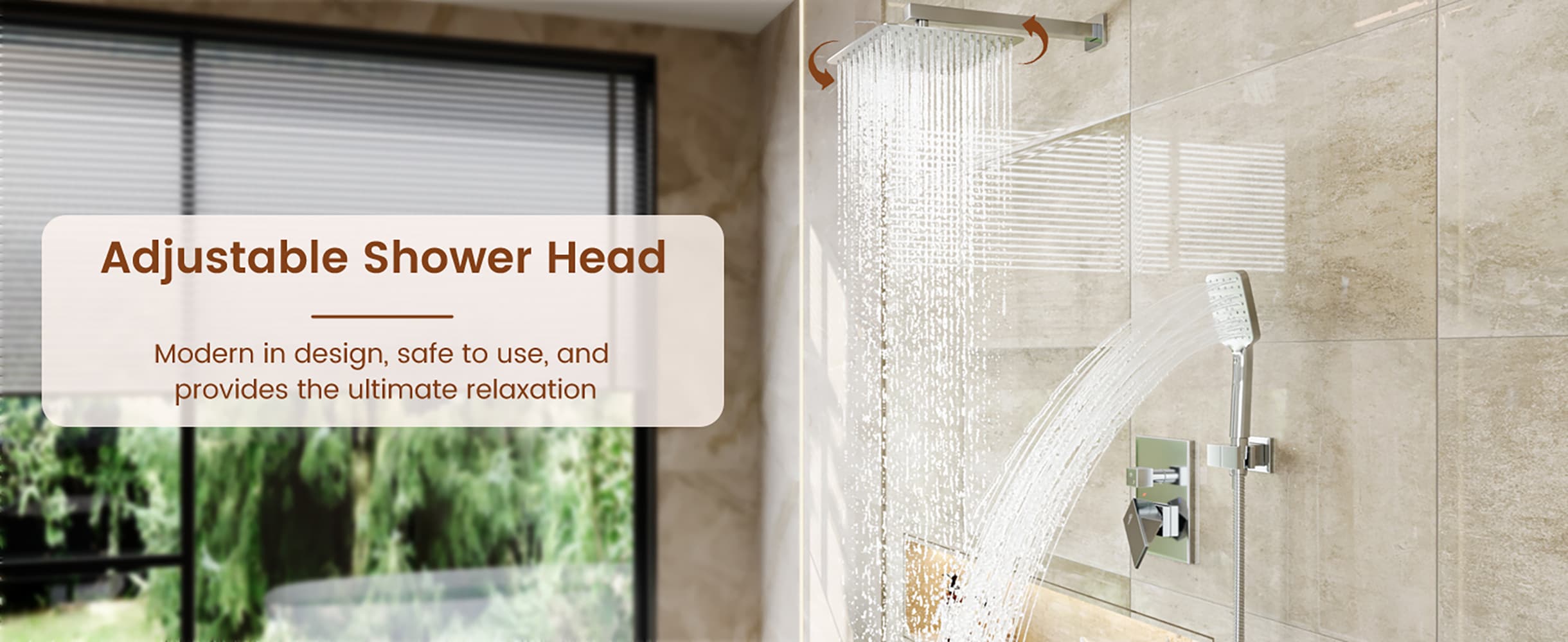 CASAINC WF-W98102CP-12 Showerhead-Bar-Panels - View #17