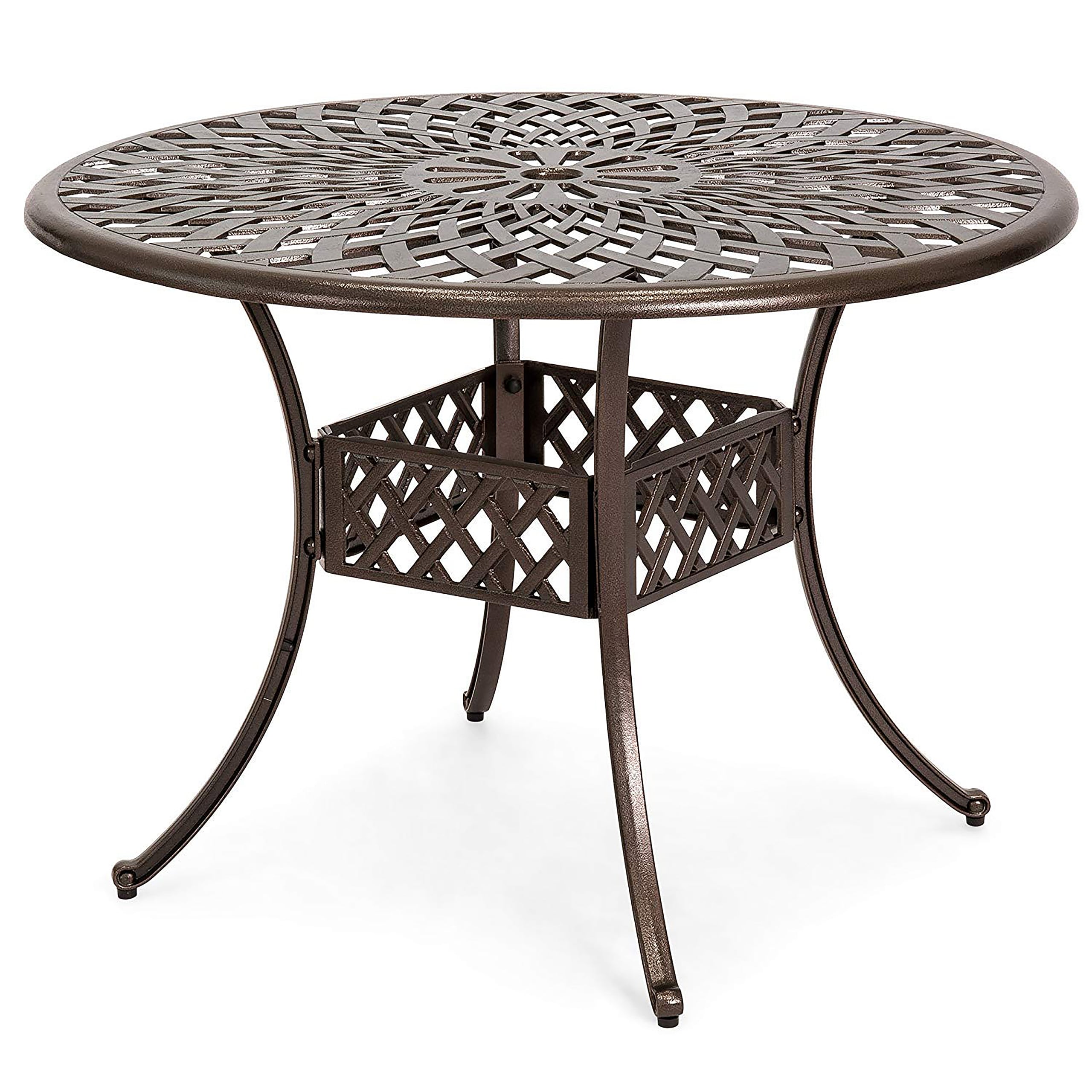 Kinger Home Arden Round Outdoor Dining Table 41-in W x 41-in L with ...