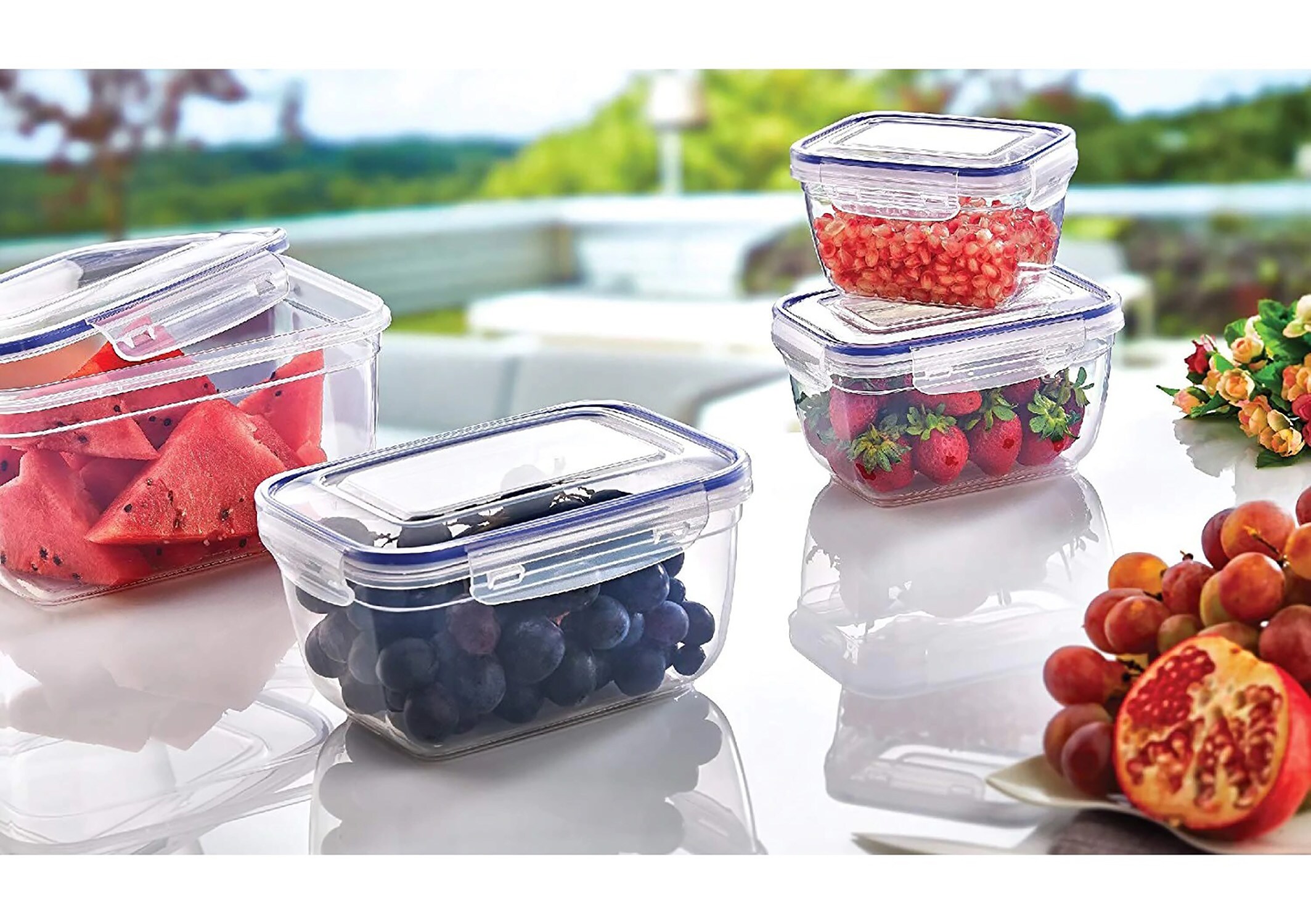 Glad 2-Pack Multisize Plastic Bpa-free Reusable Food Storage Container with  Lid in the Food Storage Containers department at