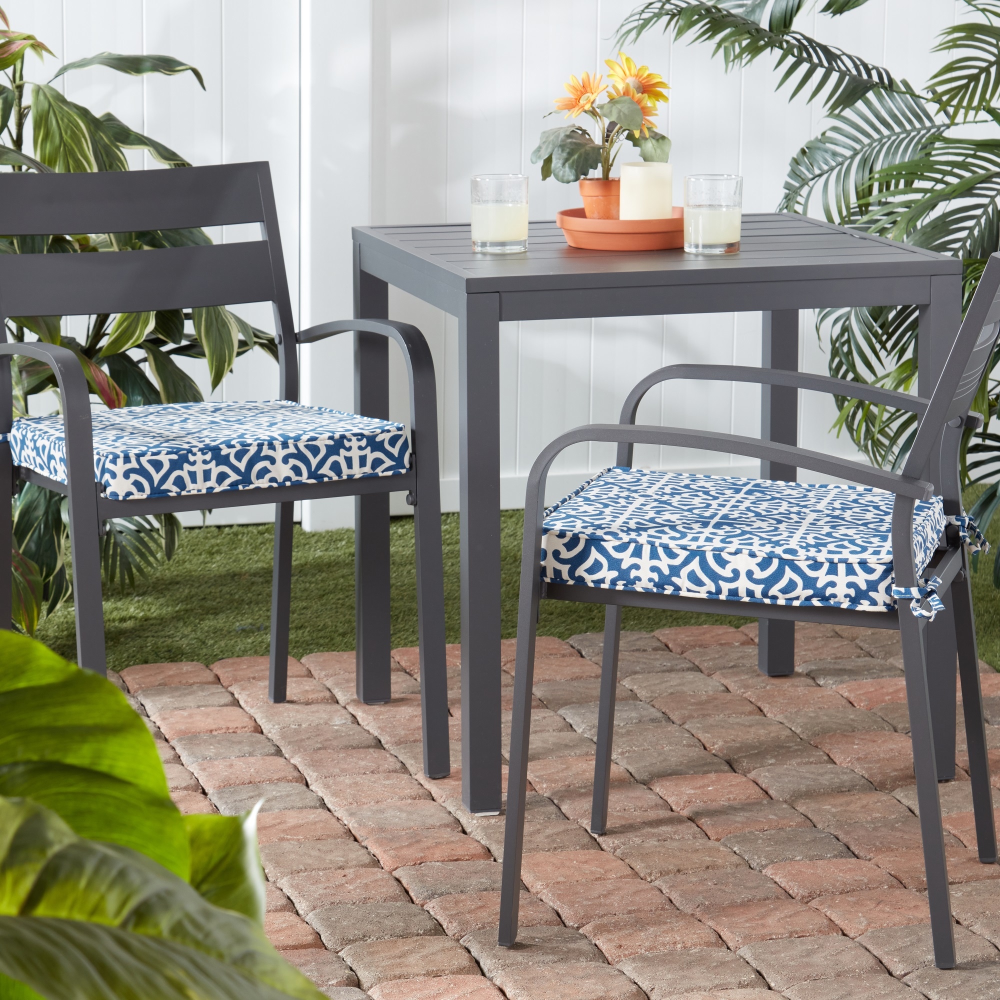 Greendale Home Fashions OP1100S2-INDIGO Patio-Furniture-Cushions - View #7
