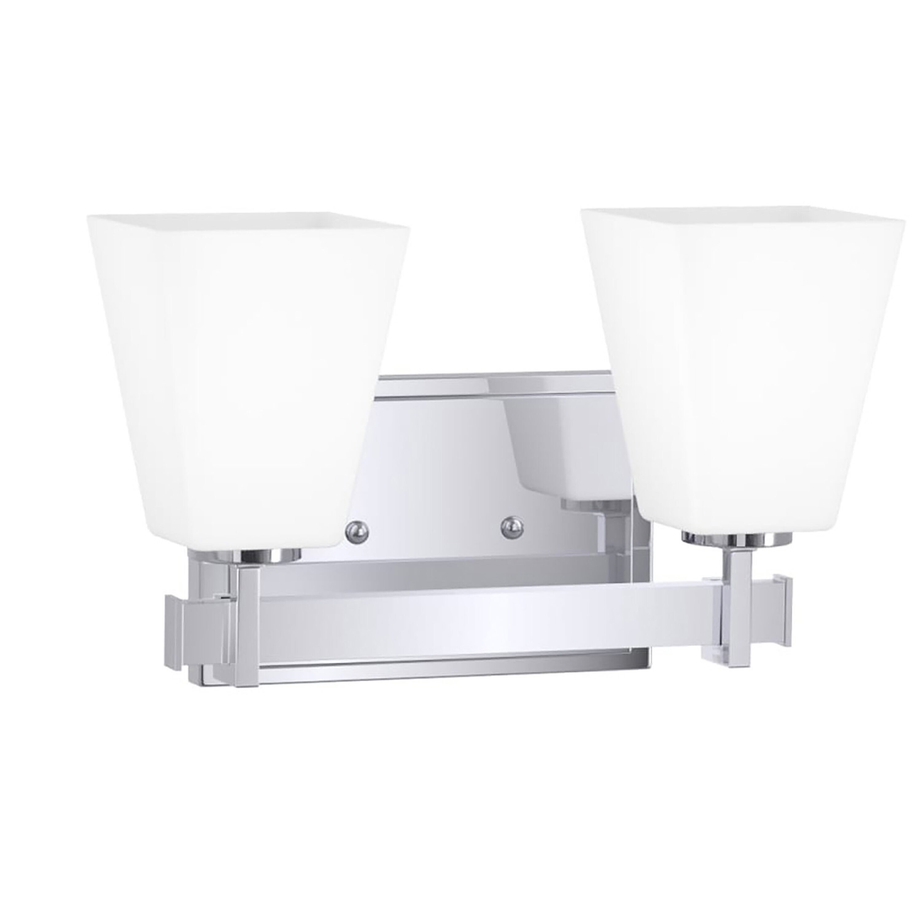 Signature Hardware 442486 Hoxton 12.875-in 2-Light Polished Chrome Modern/Contemporary Vanity Light