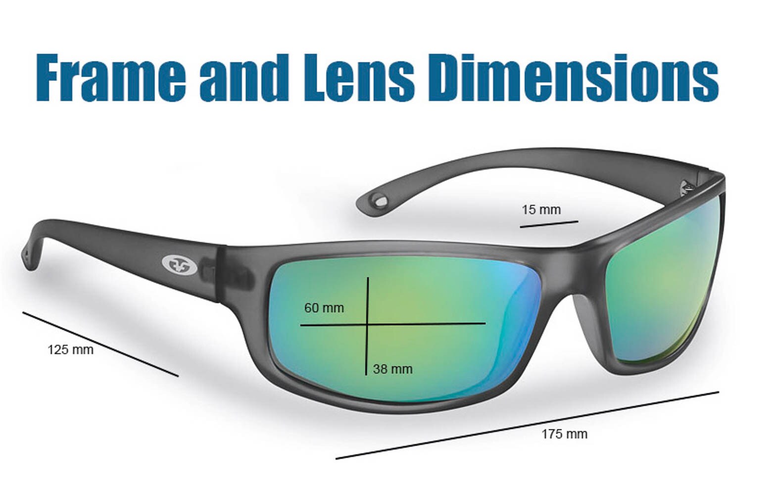 Flying Fisherman Adult Unisex Polarized Granite Frame, Amber-green Mirror  Lens Plastic Sunglasses at