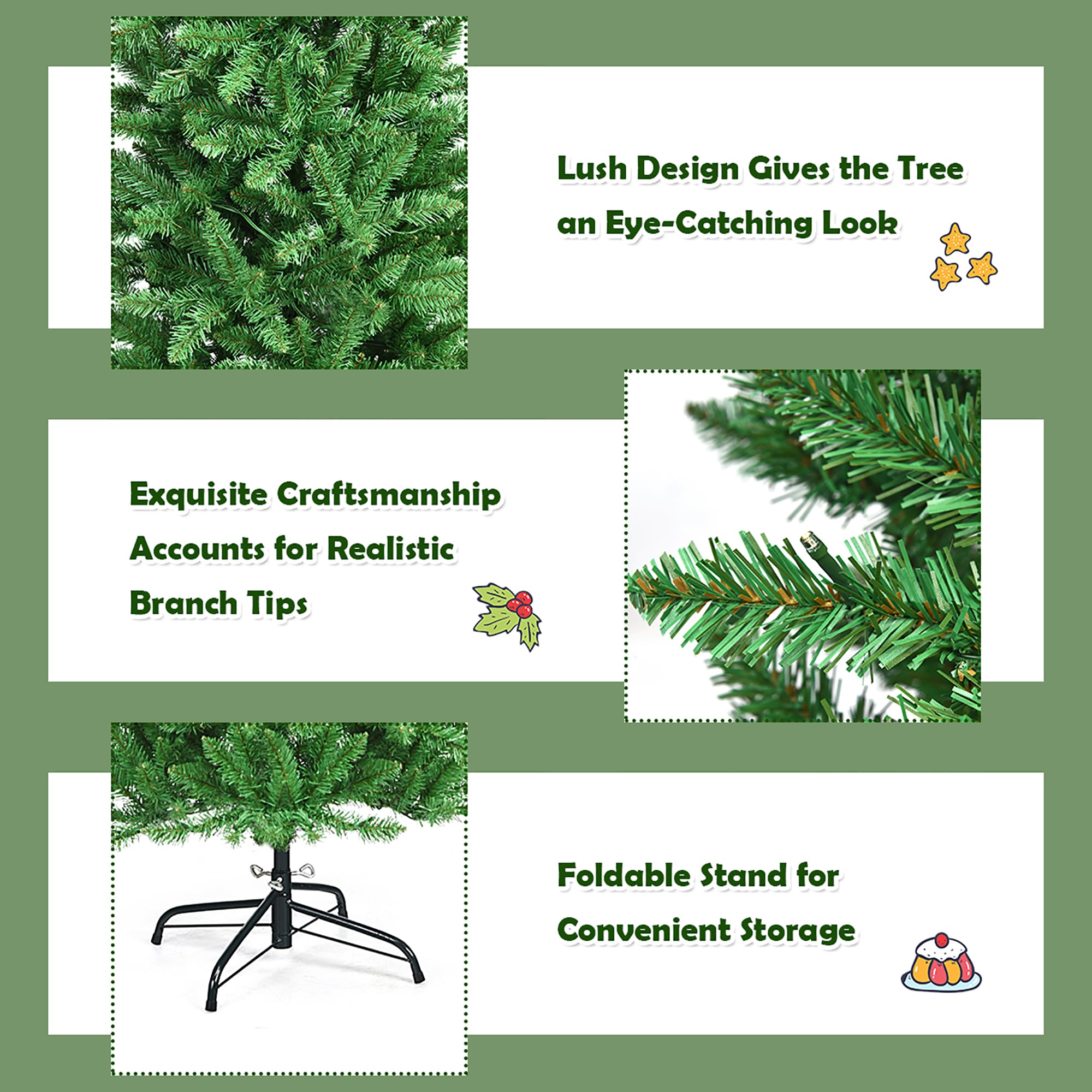 Goplus LWS00821 Artificial-Christmas-Trees - View #3