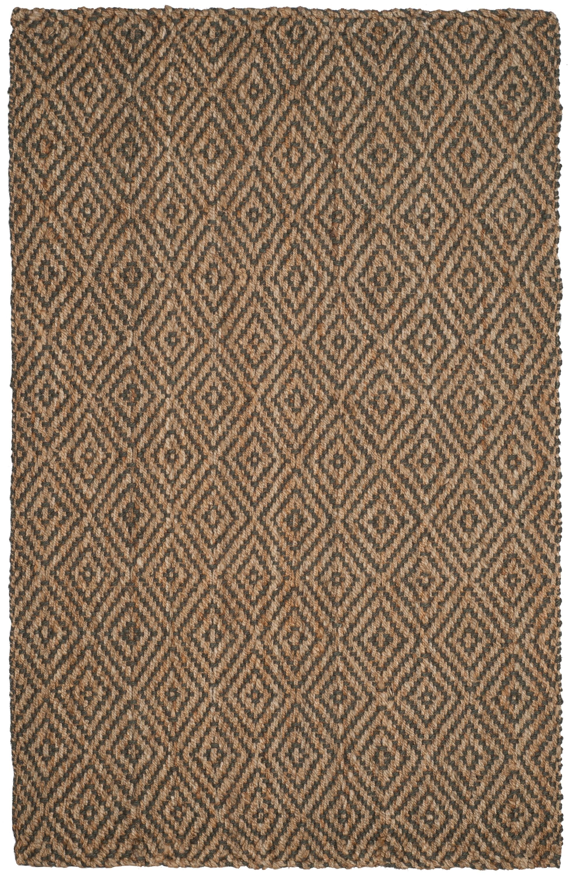 Natural Grey Handwoven Jute Area Rug 5' x 8'