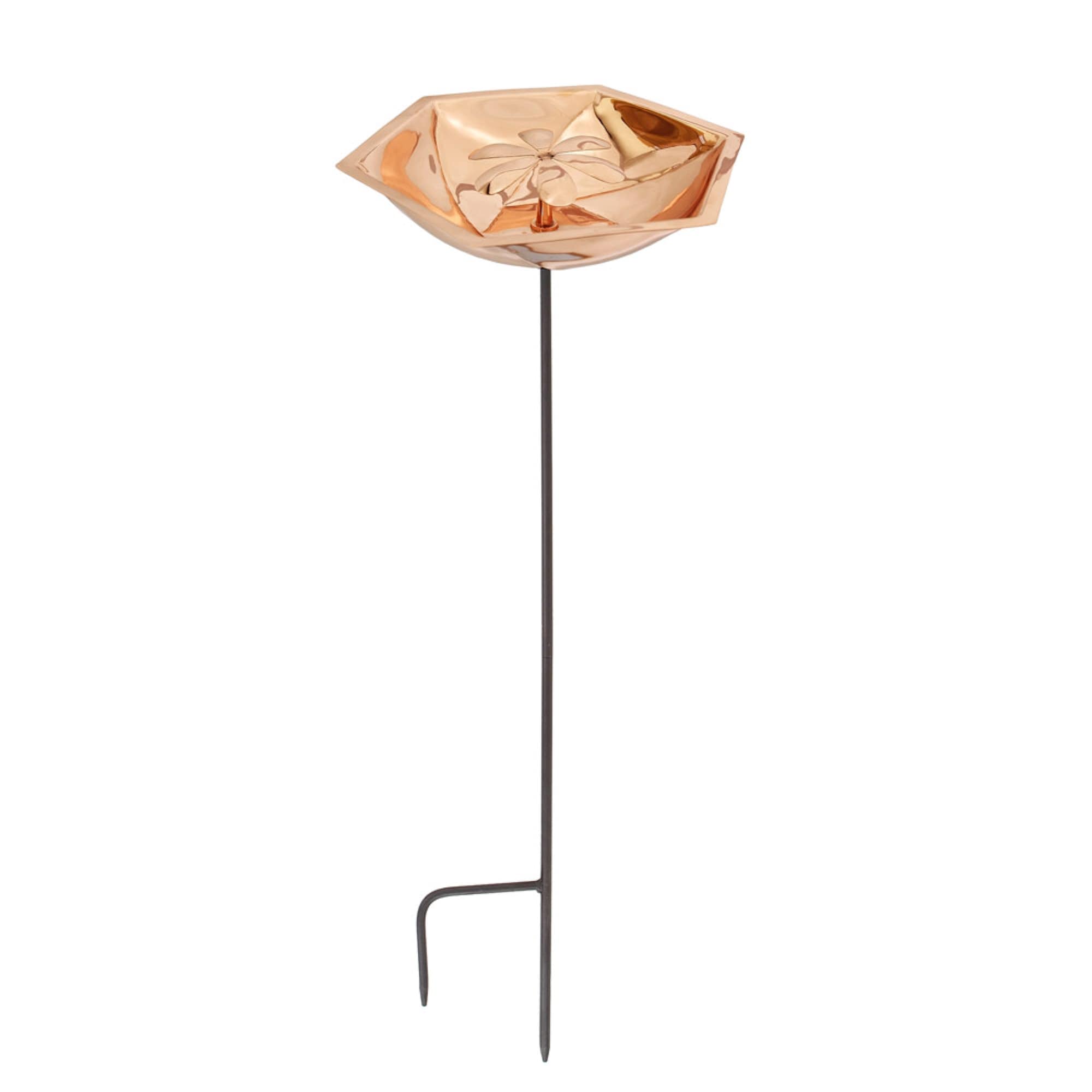 ACHLA Designs 201-3007 38.75-in H Copper Metal Birdbath bowl
