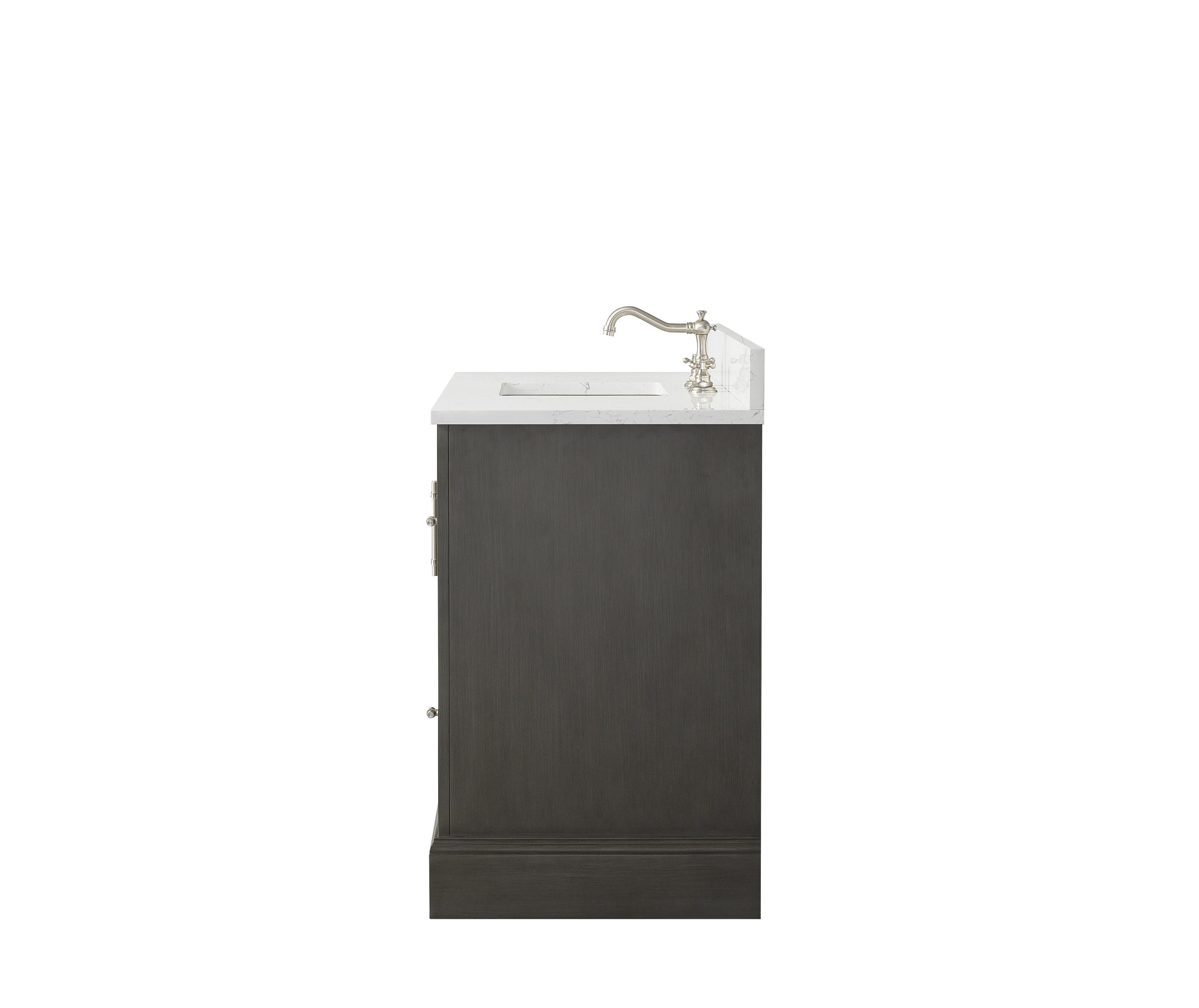 Silver Gray 48" Single Sink Bathroom Vanity with Engineered Marble Top