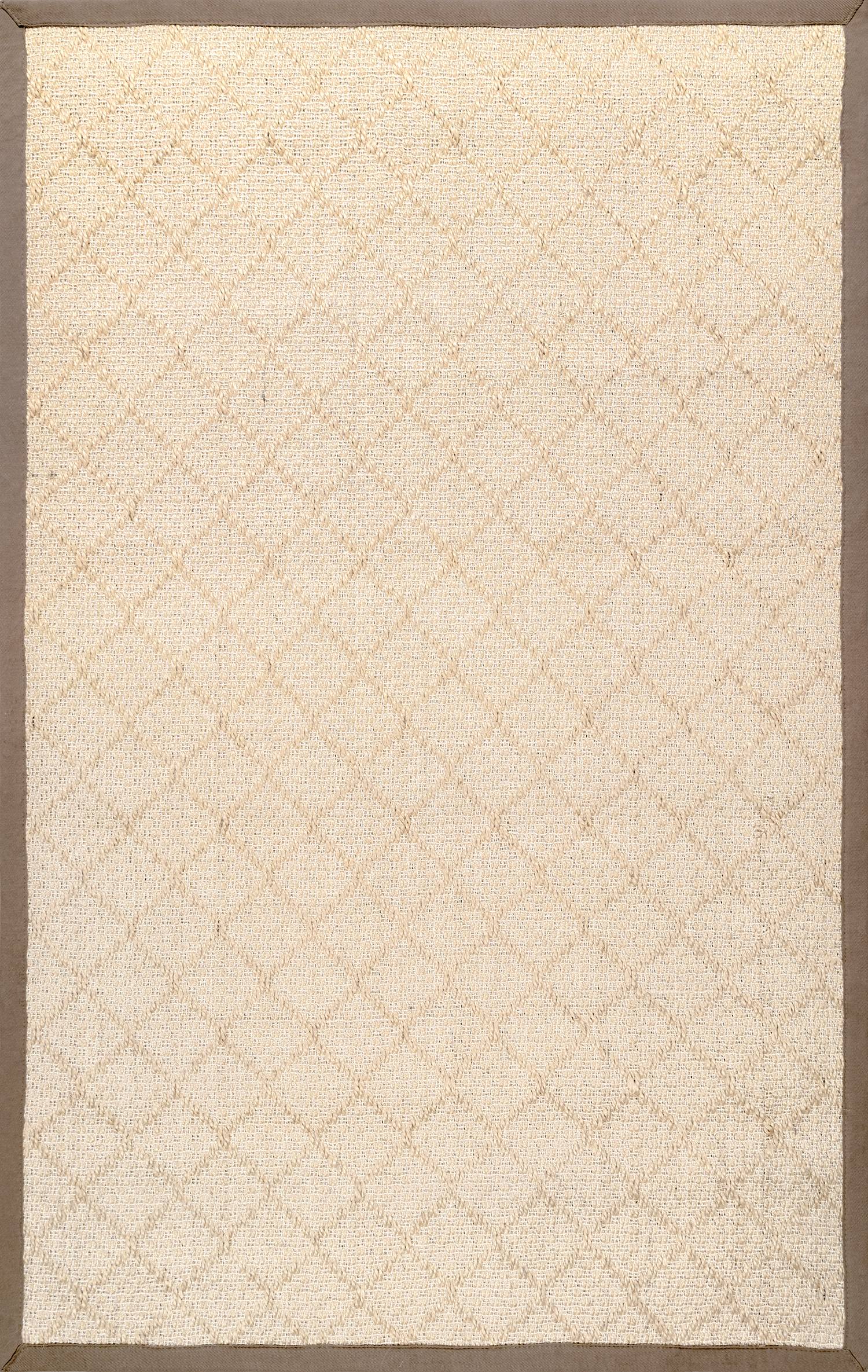 nuLOOM ZHSS04A-508 5 x 8 (ft) Loomed Sisal Natural Rectangular Indoor Geometric Area rug