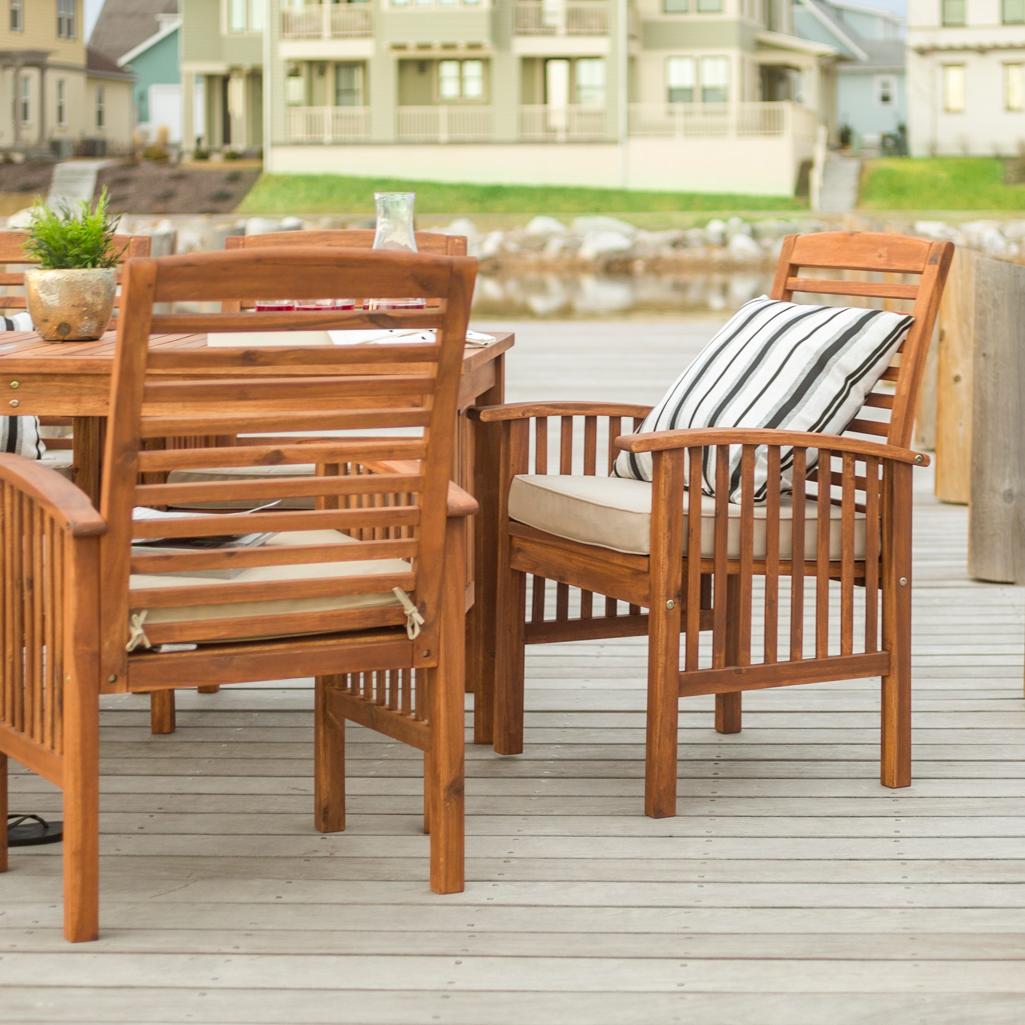 Walker Edison LWW7SDTBR Patio-Dining-Sets - View #3