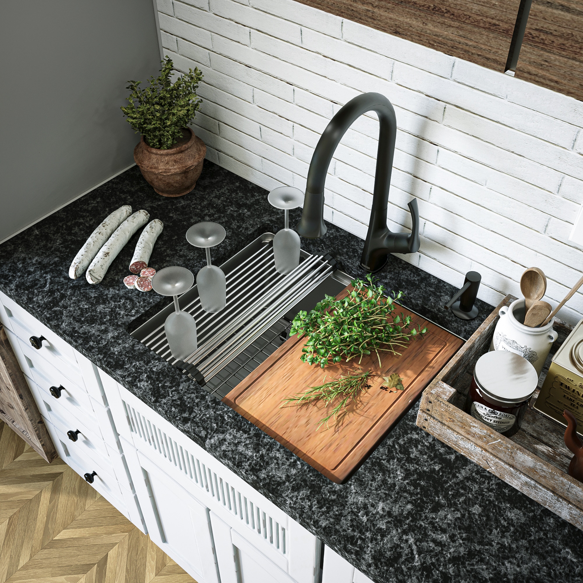 Karran WS-32-PK1 Kitchen-Sinks - View #3