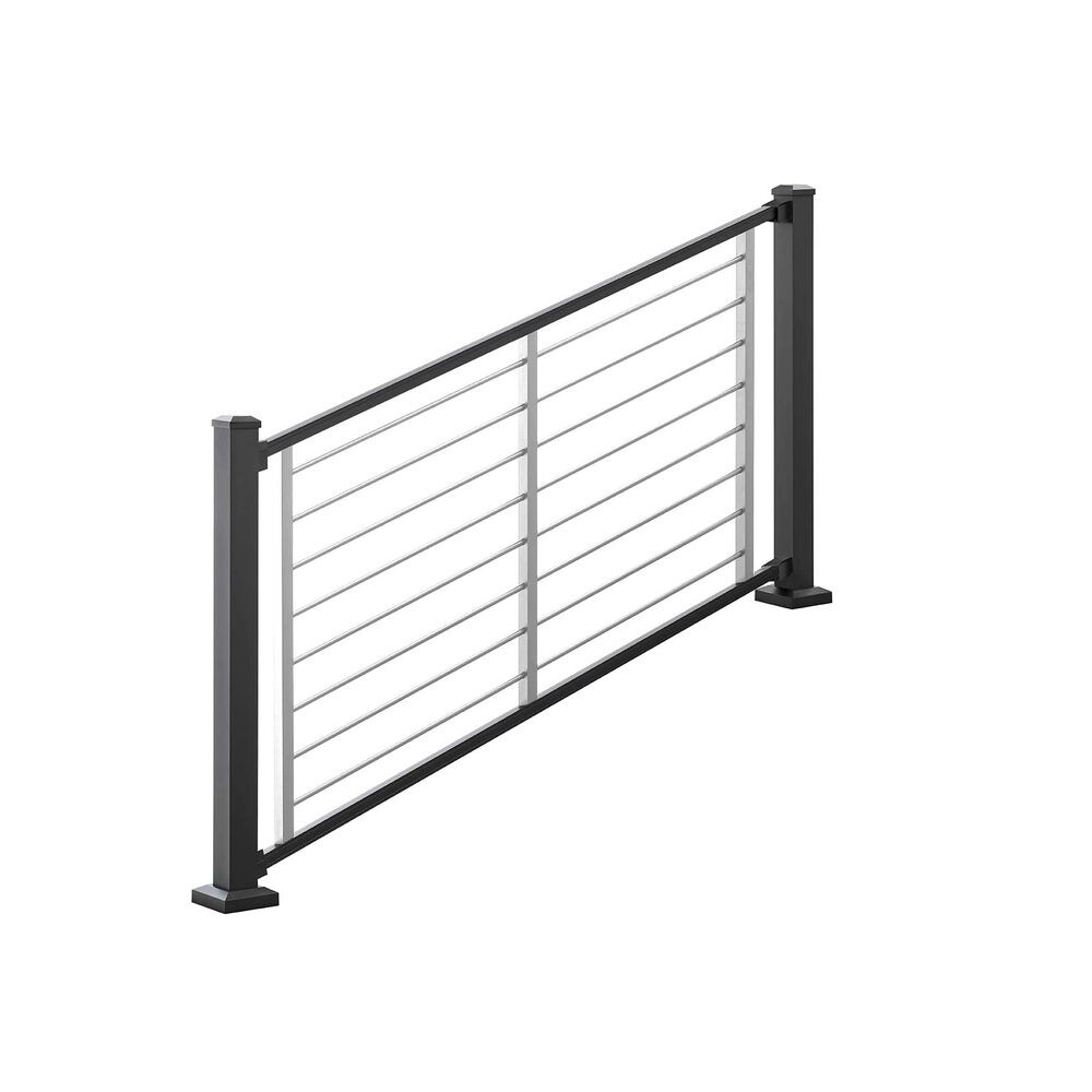 Trex Signature 6-ft x 42-in Charcoal Black Aluminum Deck Stair Rail Kit