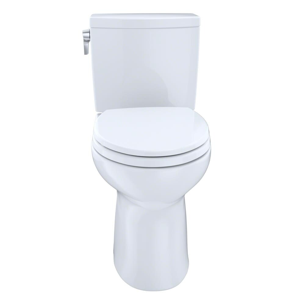 TOTO Drake II Cotton White Elongated Chair Height 2-piece Toilet 12-in ...