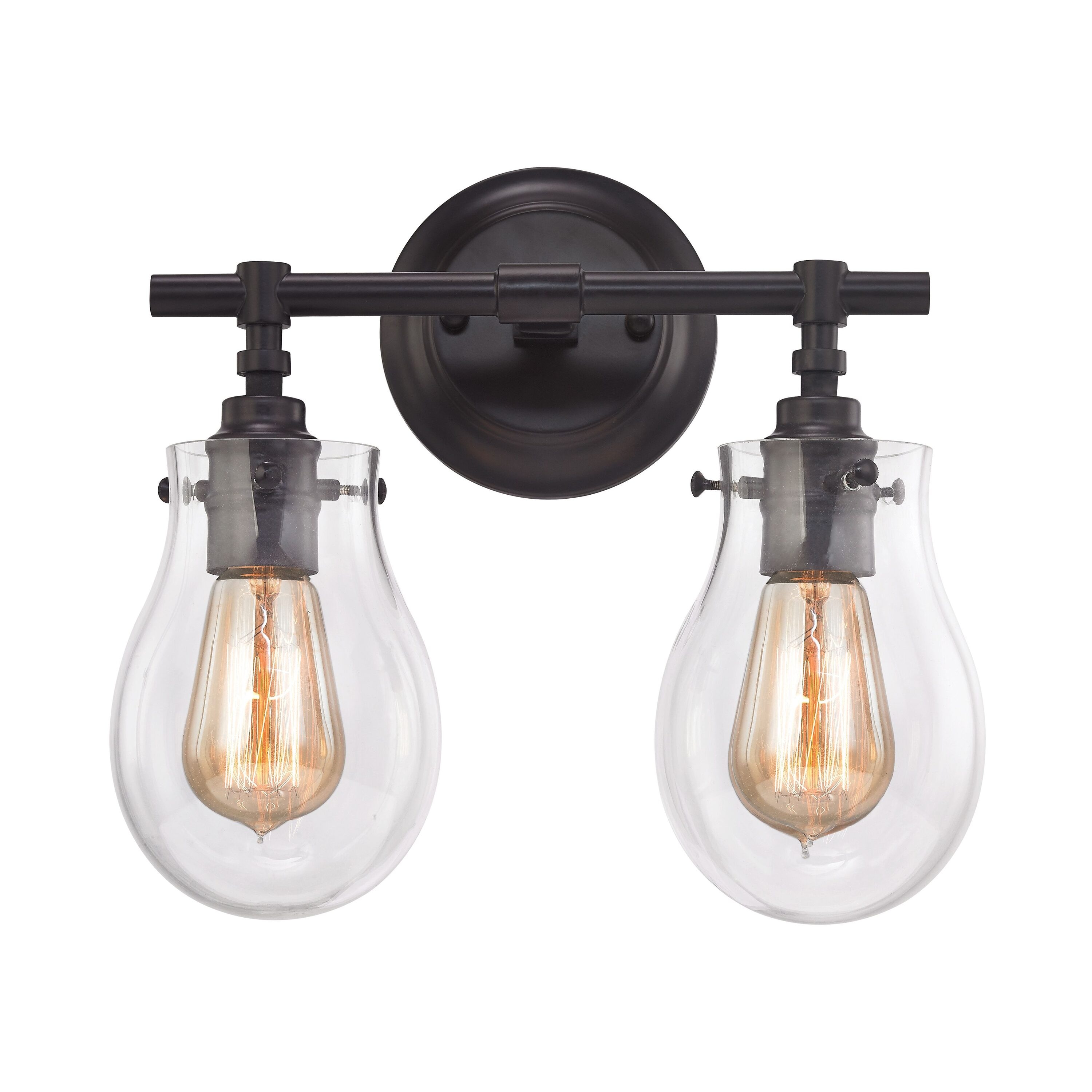Westmore by ELK Lighting LW-2023260600848 Smith 13-in 2 -Light Bronze Transitional Vanity light